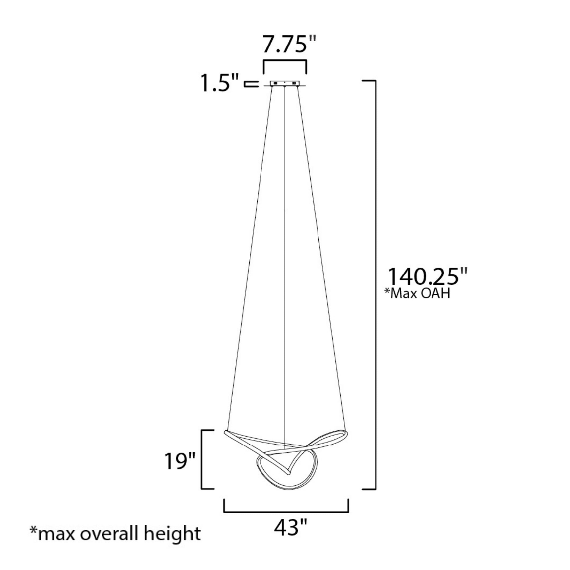 Perpetual 43" LED Pendant, Brushed Champagne Finish