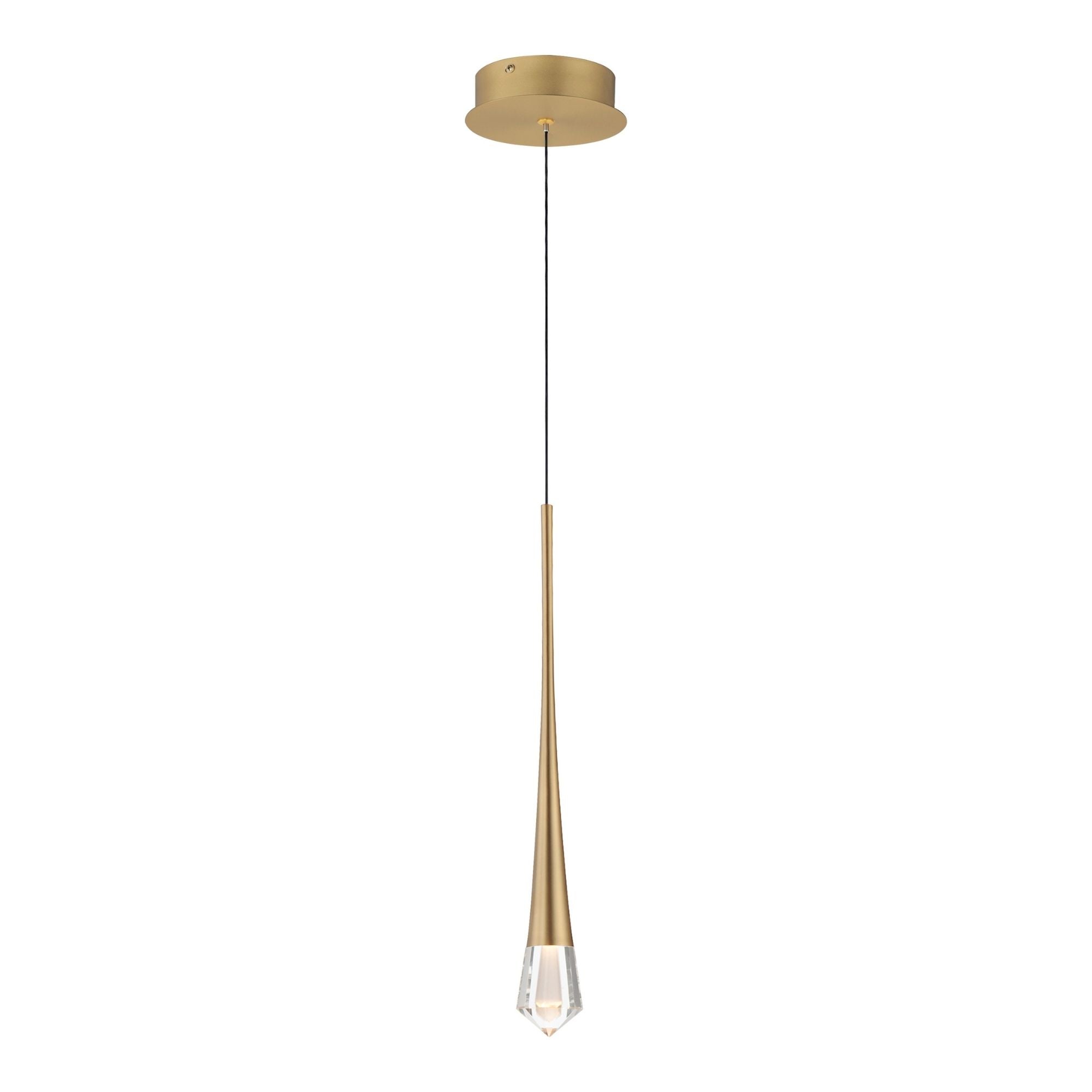 Pierce LED Mini Pendant, Gold Finish