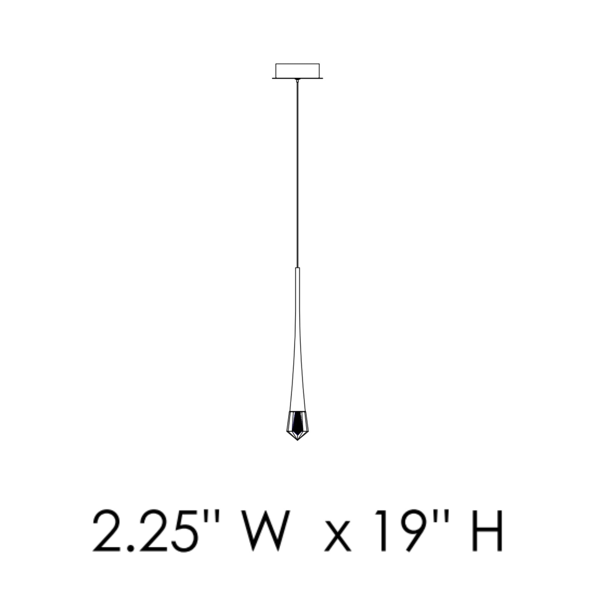 Pierce LED Mini Pendant, Gold Finish