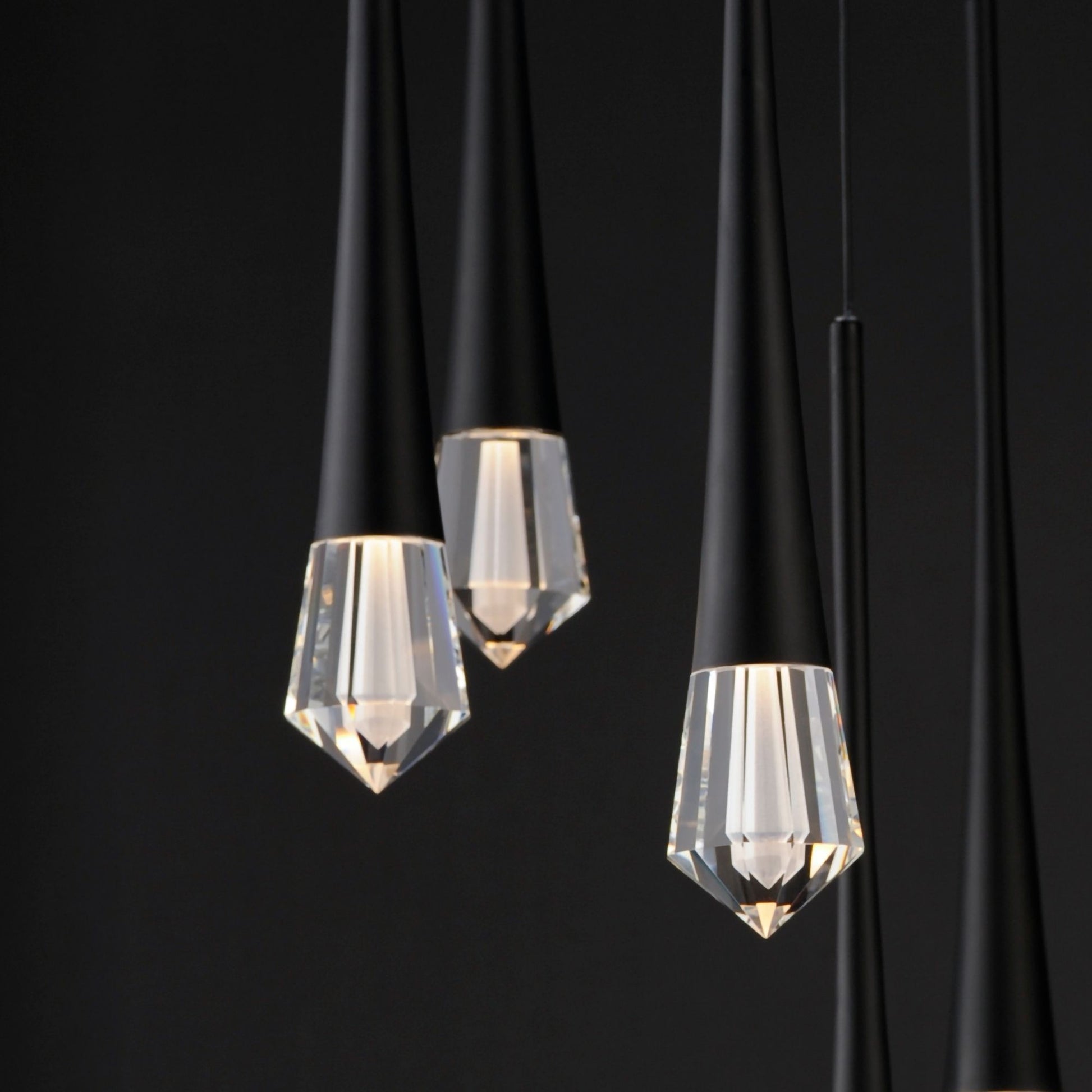 ET2 Lighting - Pierce 13" 5-Light LED Pendant, Black Finish | Bees Lighting