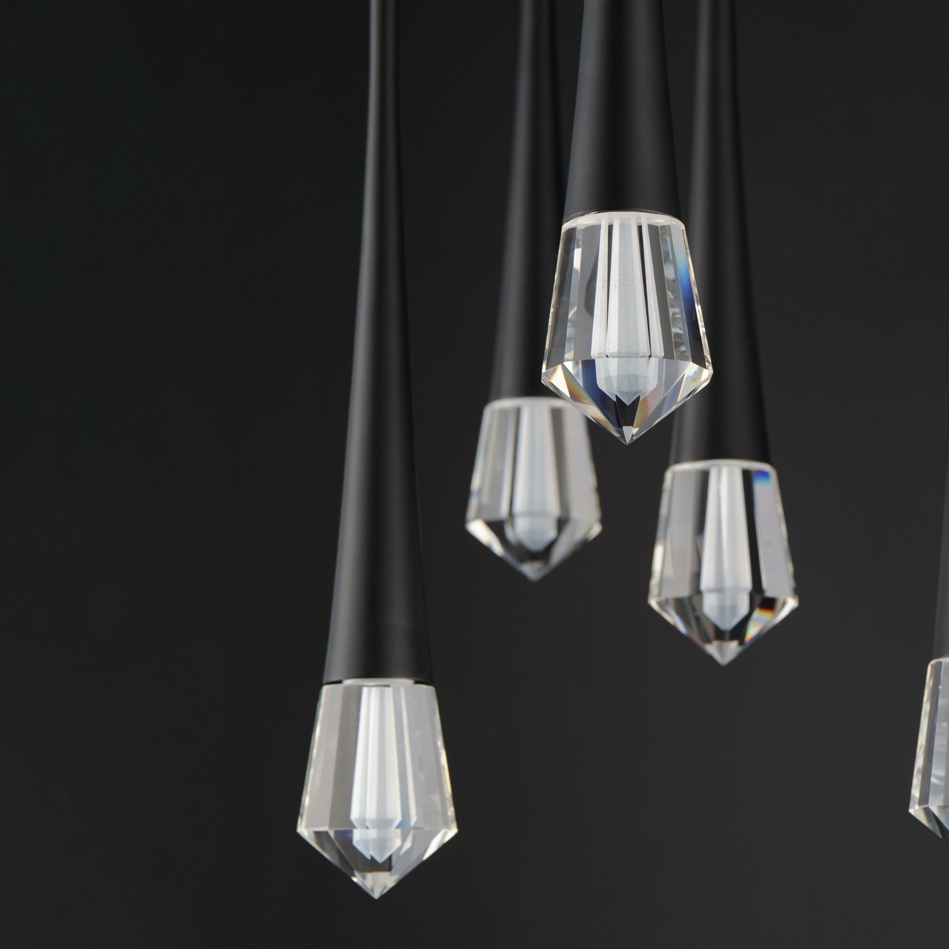 ET2 Lighting - Pierce 13" 5-Light LED Pendant, Black Finish | Bees Lighting