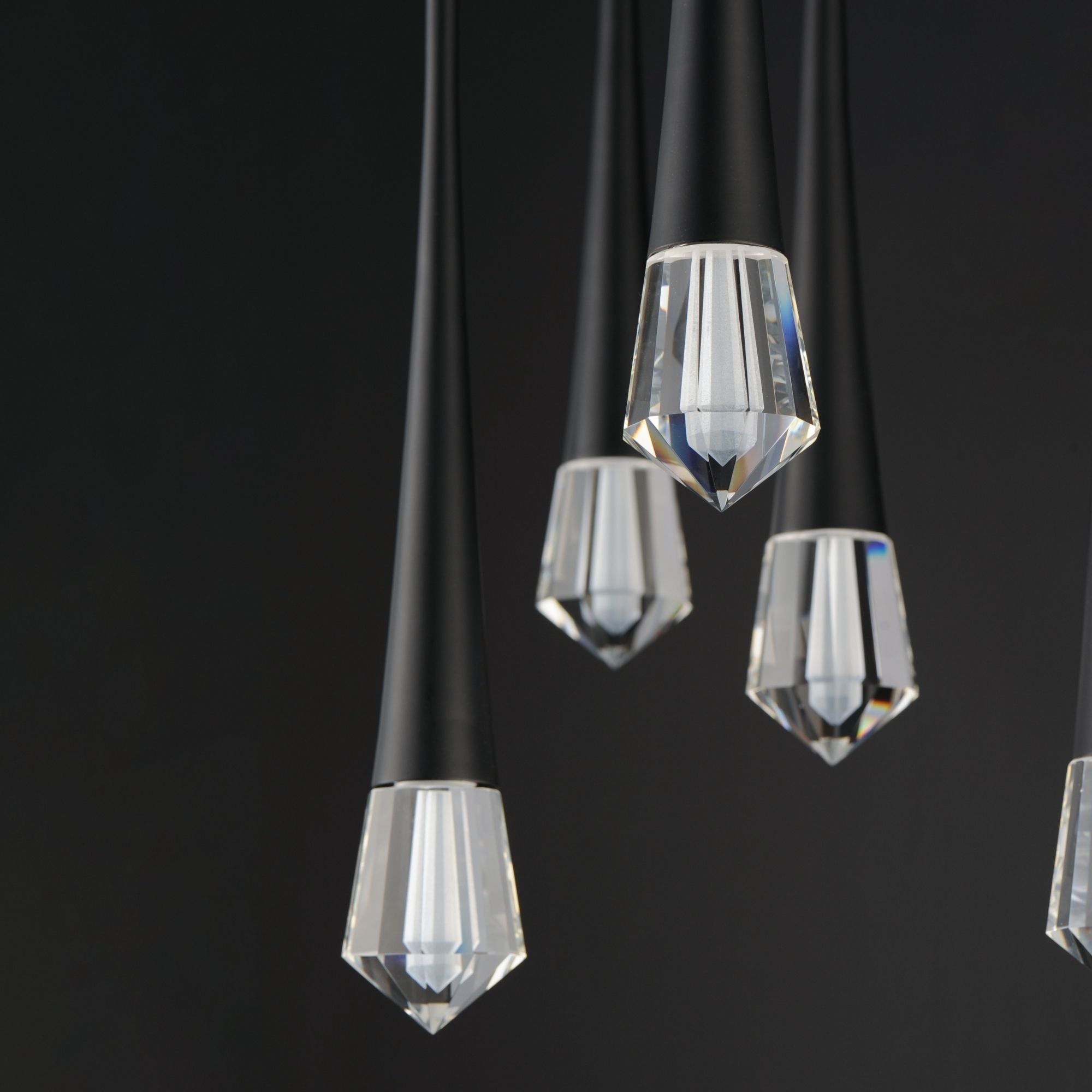 ET2 Lighting - Pierce 13" 5-Light LED Pendant, Black Finish | Bees Lighting