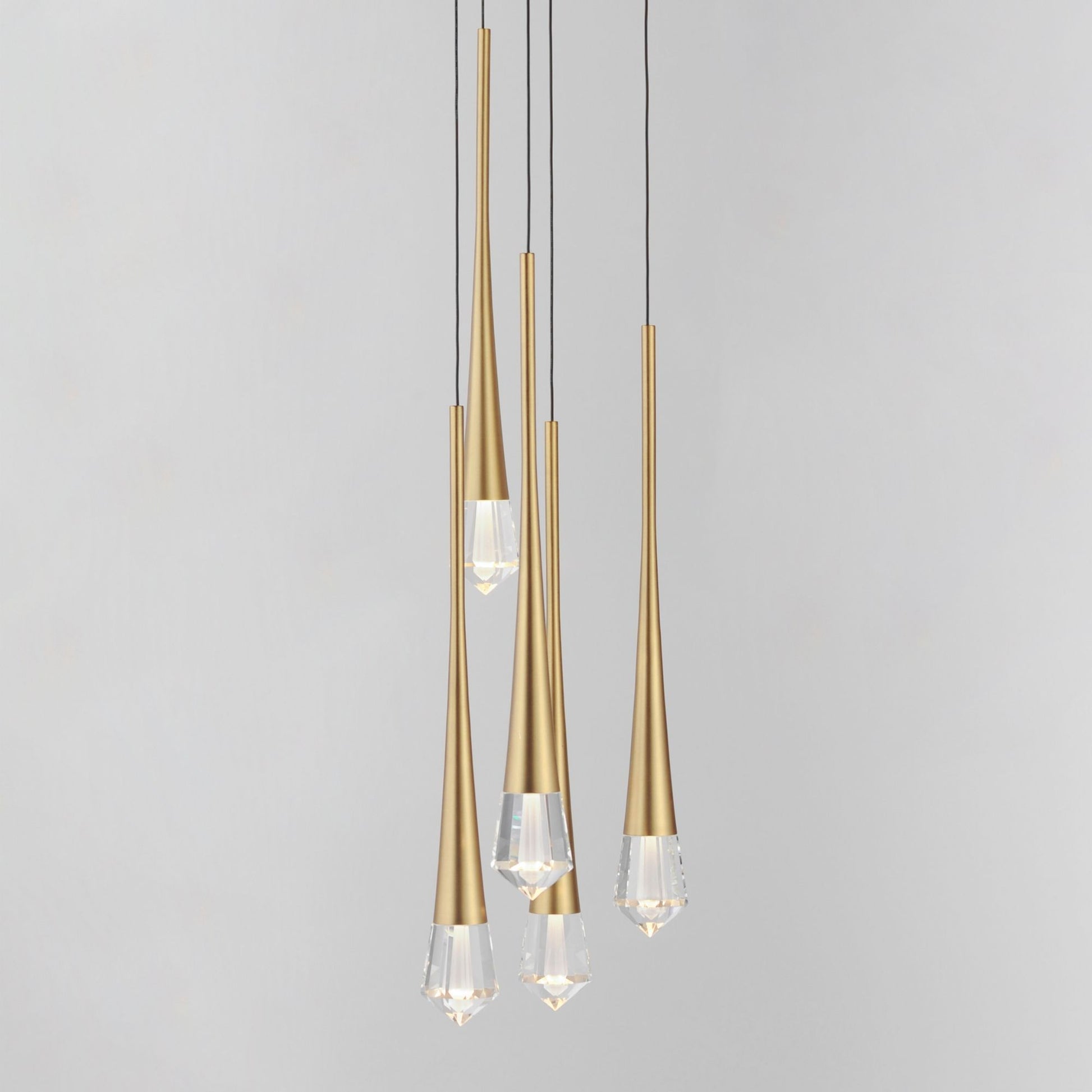 ET2 Lighting - Pierce 13" 5-Light LED Pendant, Gold Finish | Bees Lighting