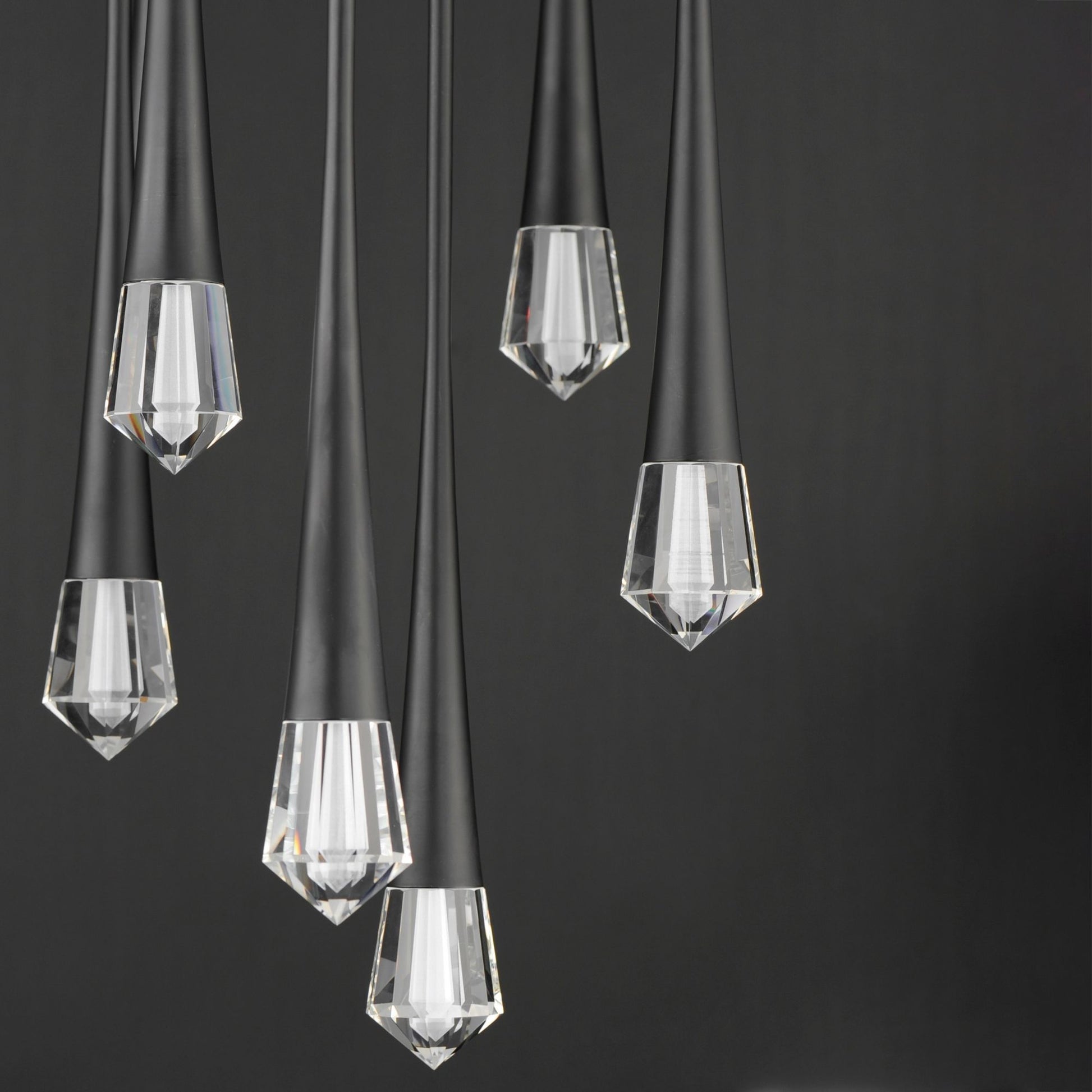 ET2 Lighting - Pierce 19" 9-Light LED Pendant, Black Finish | Bees Lighting