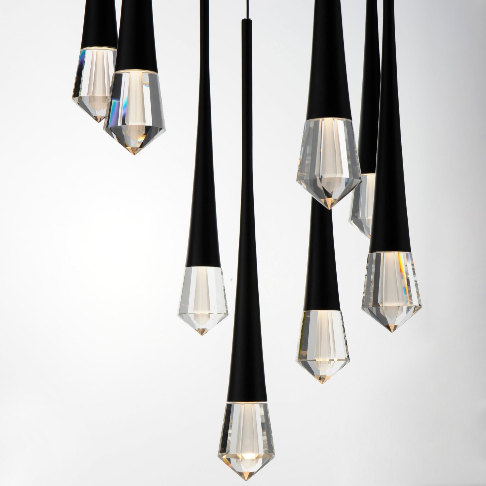 ET2 Lighting - Pierce 19" 9-Light LED Pendant, Black Finish | Bees Lighting