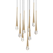Pierce 19" 9-Light LED Pendant, Gold Finish