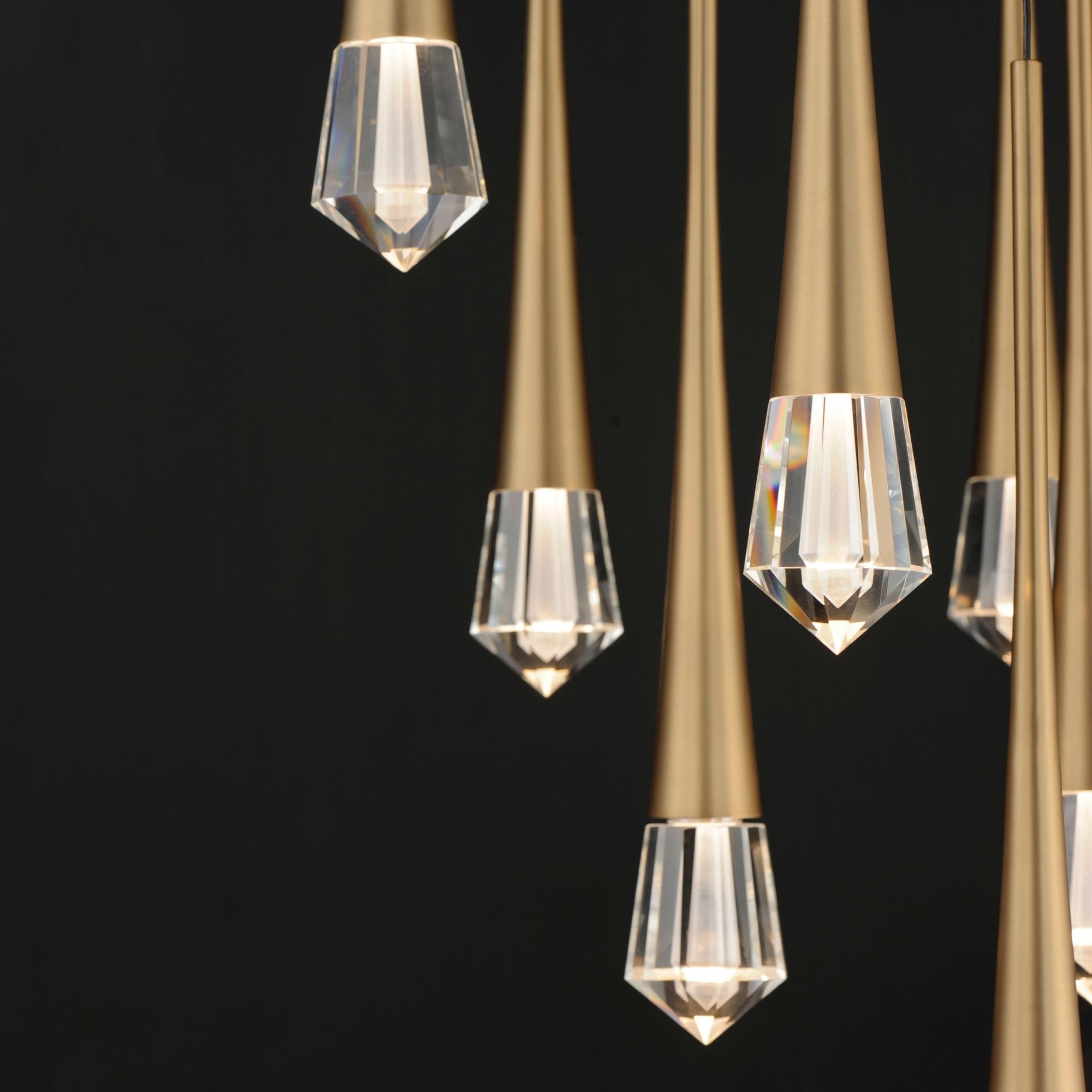 Pierce 19" 9-Light LED Pendant, Gold Finish