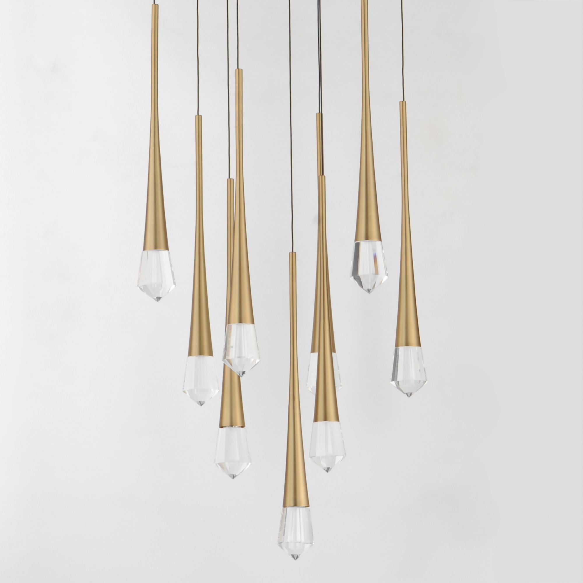 Pierce 19" 9-Light LED Pendant, Gold Finish