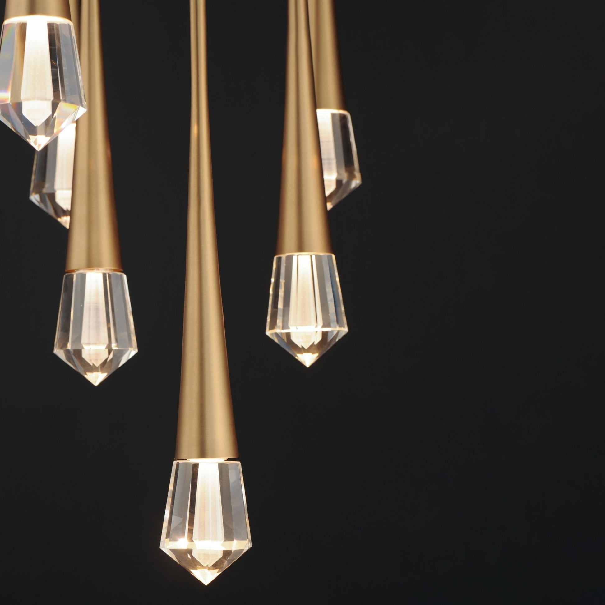 ET2 Lighting - Pierce 25" 12-Light LED Pendant, Gold Finish | Bees Lighting