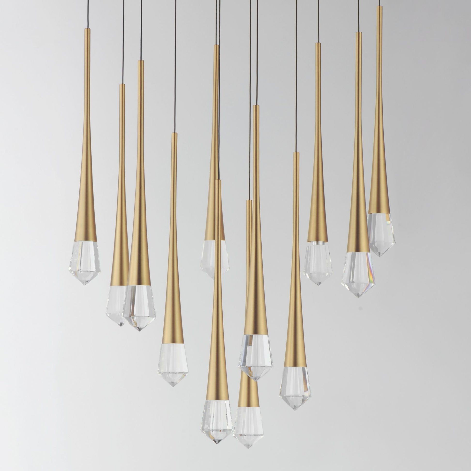 ET2 Lighting - Pierce 25" 12-Light LED Pendant, Gold Finish | Bees Lighting