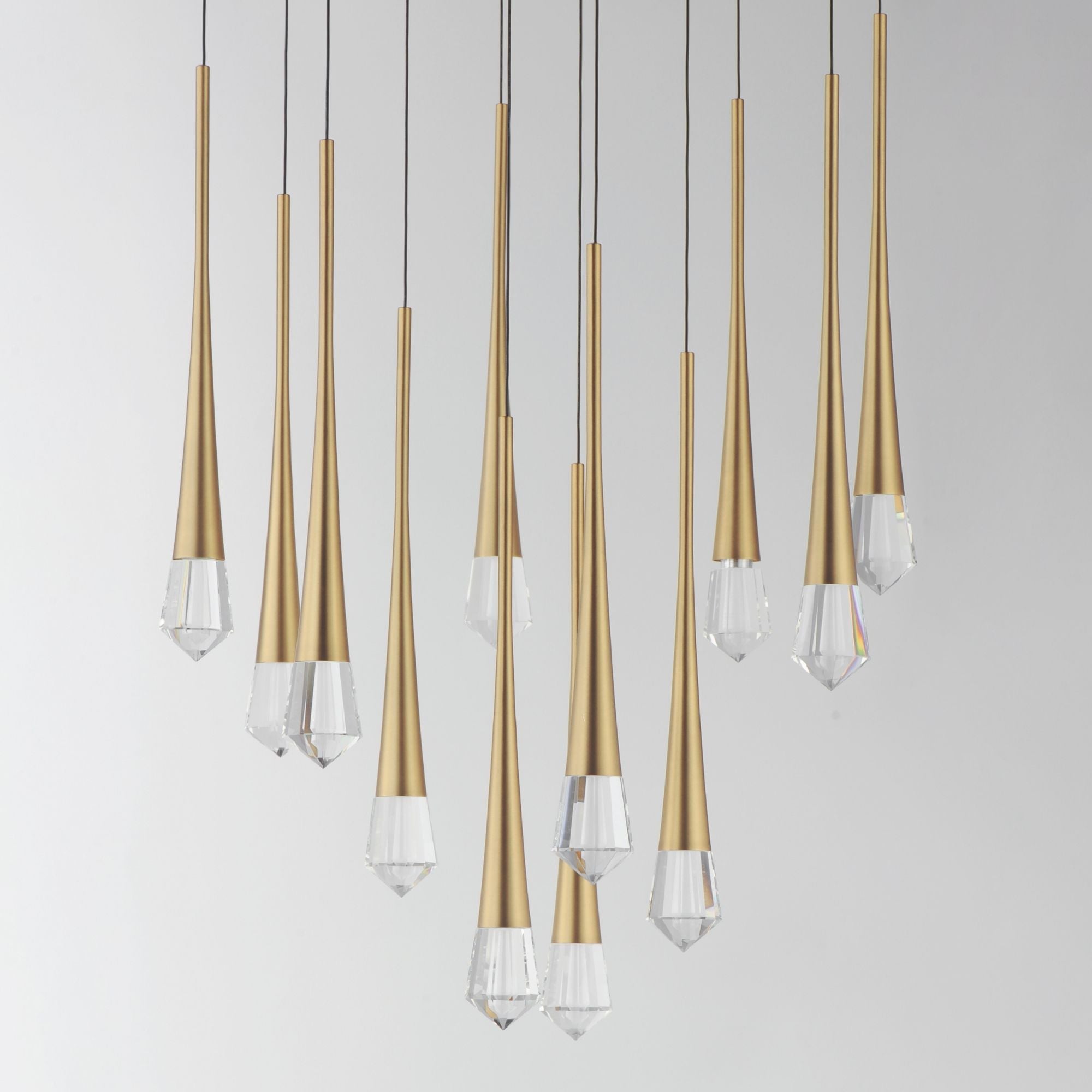 ET2 Lighting - Pierce 25" 12-Light LED Pendant, Gold Finish | Bees Lighting