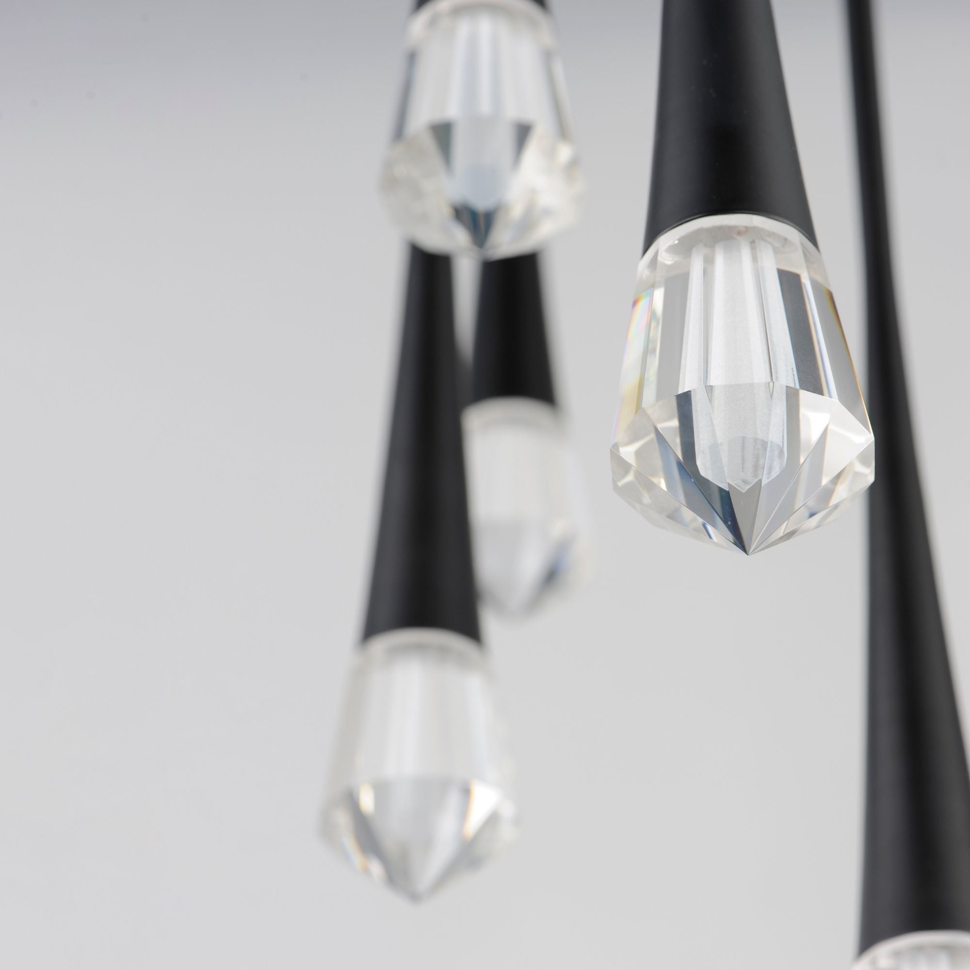 Pierce 25" 16-Light LED Chandelier, 120-277V, Black Finish