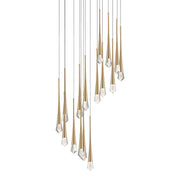 Pierce 25" 16-Light LED Chandelier, 120-277V, Gold Finish