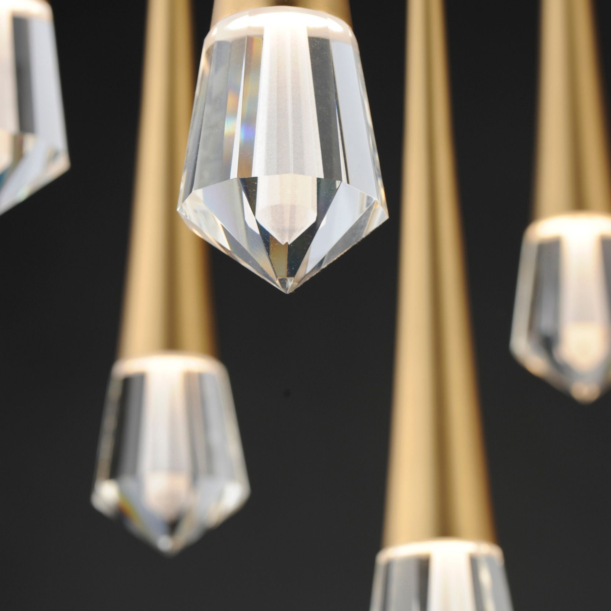 Pierce 25" 16-Light LED Chandelier, 120-277V, Gold Finish