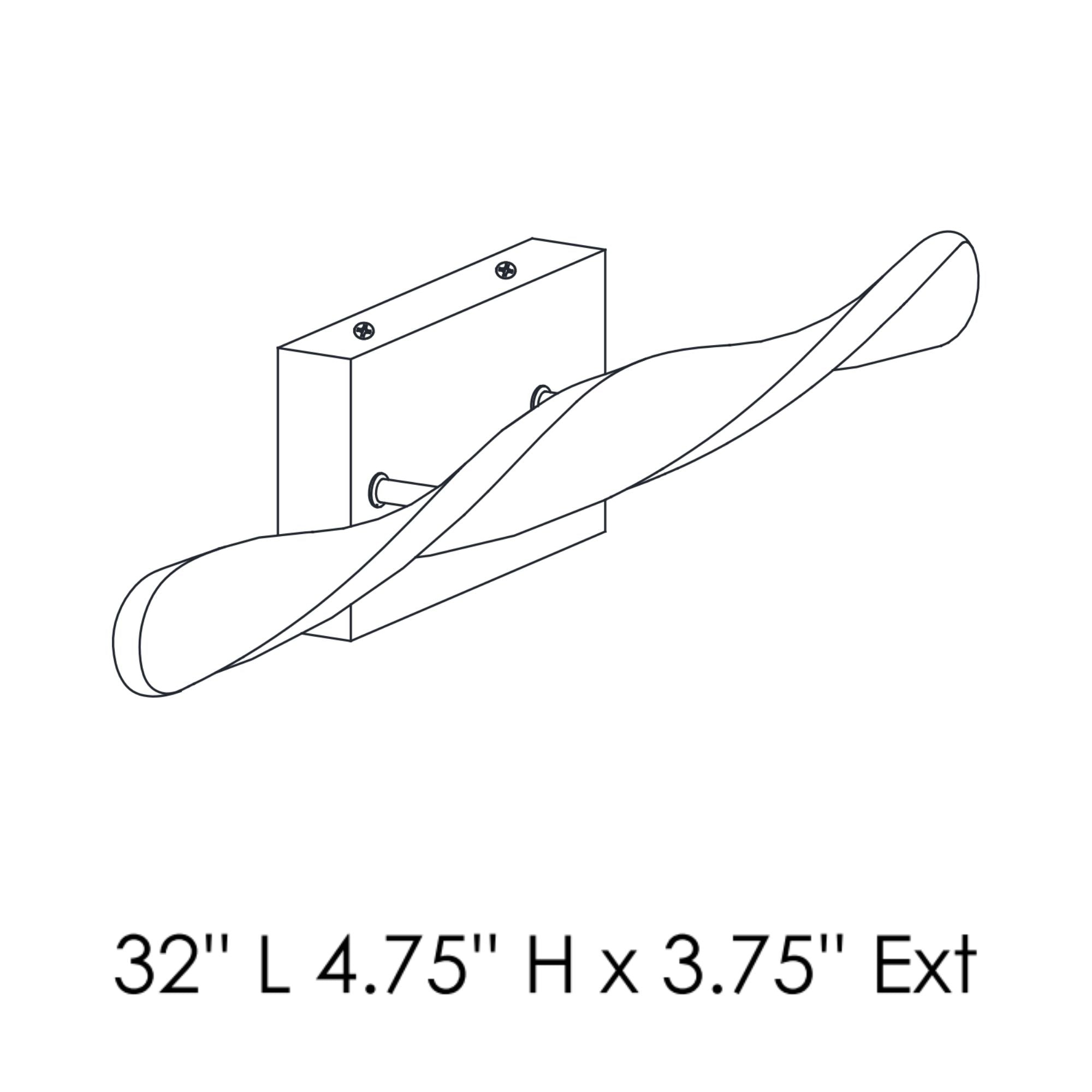 Pirouette 32" LED Bath Vanity, Black Finish