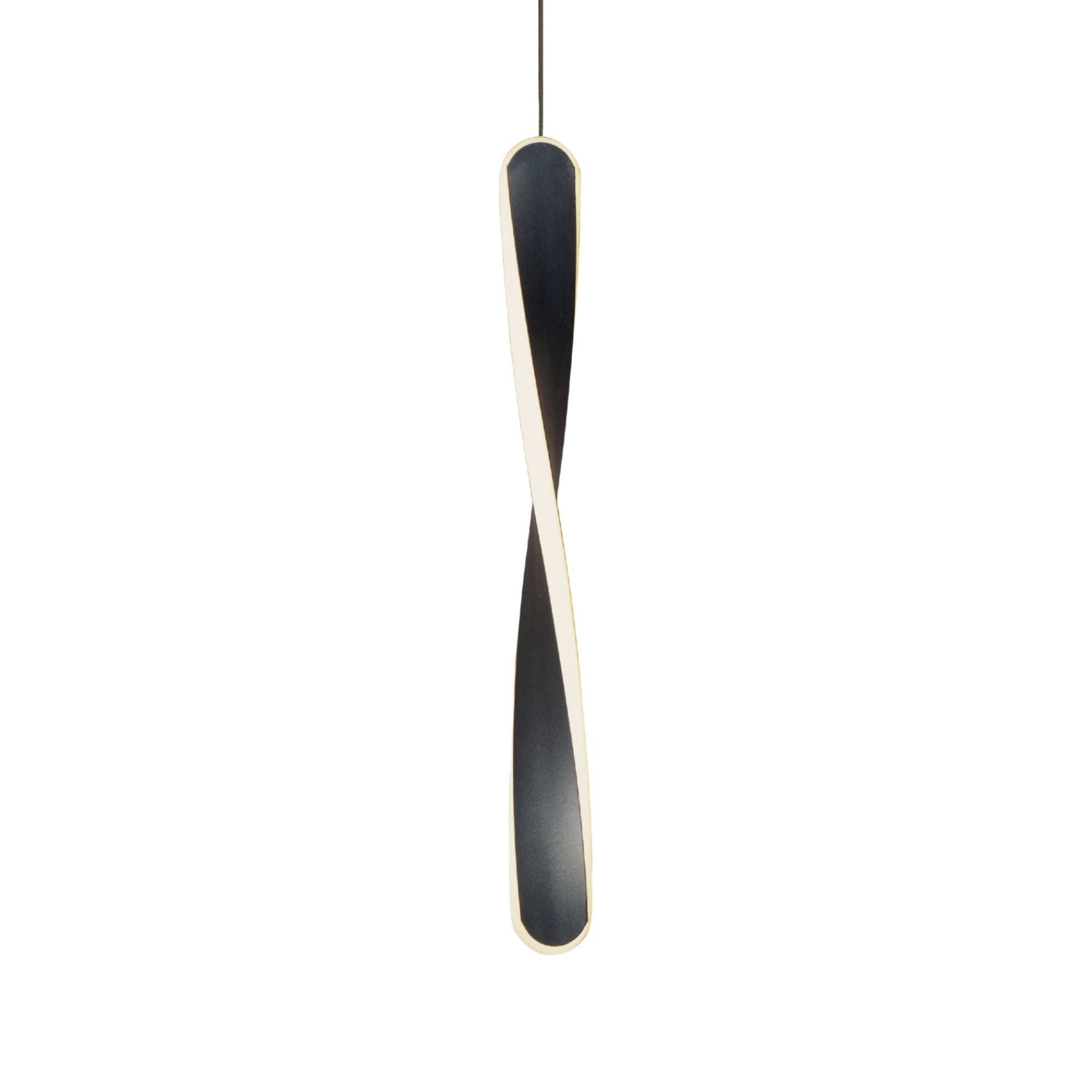 Pirouette LED Mini Pendant, Black Finish