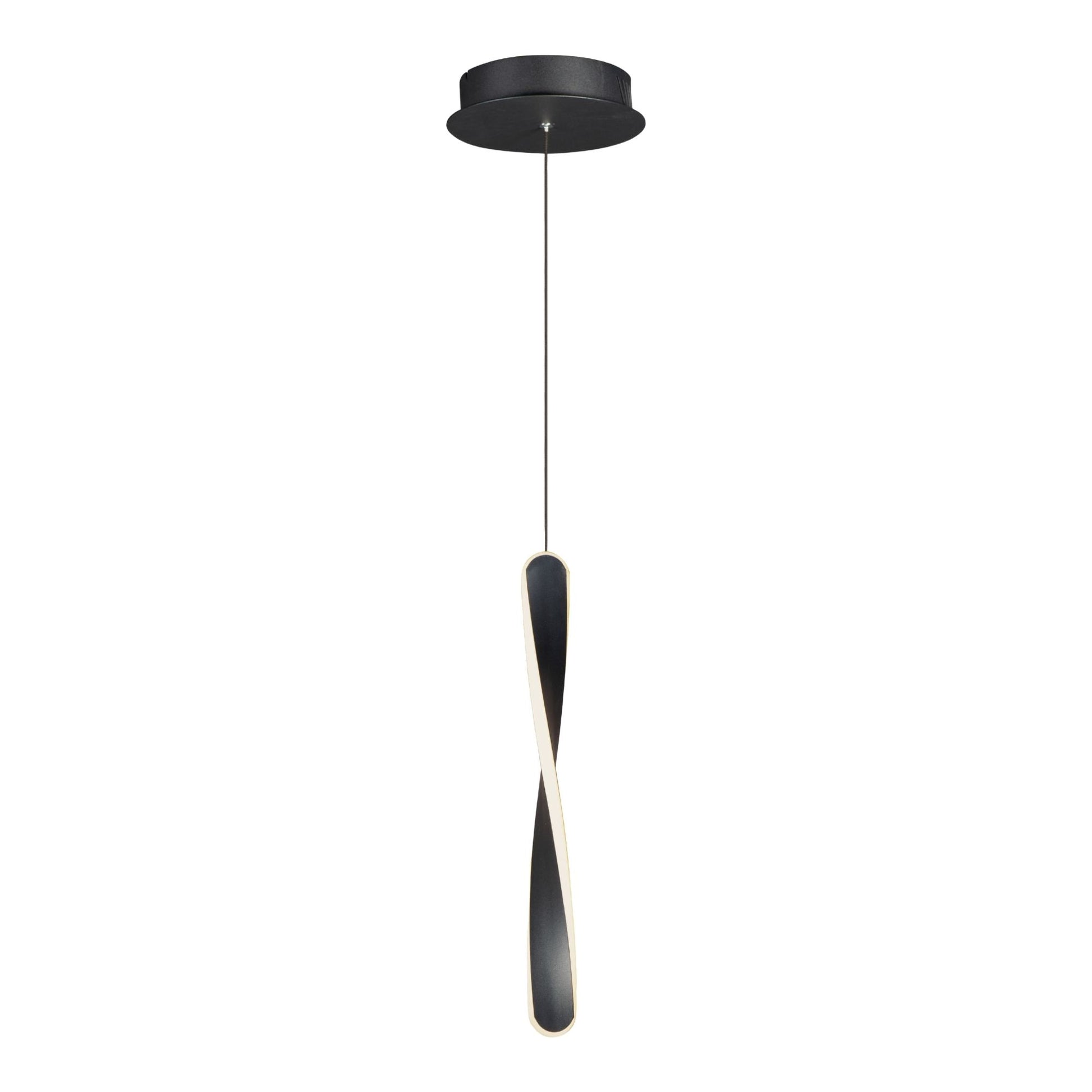 ET2 Lighting - Pirouette LED Mini Pendant, Black Finish | Bees Lighting