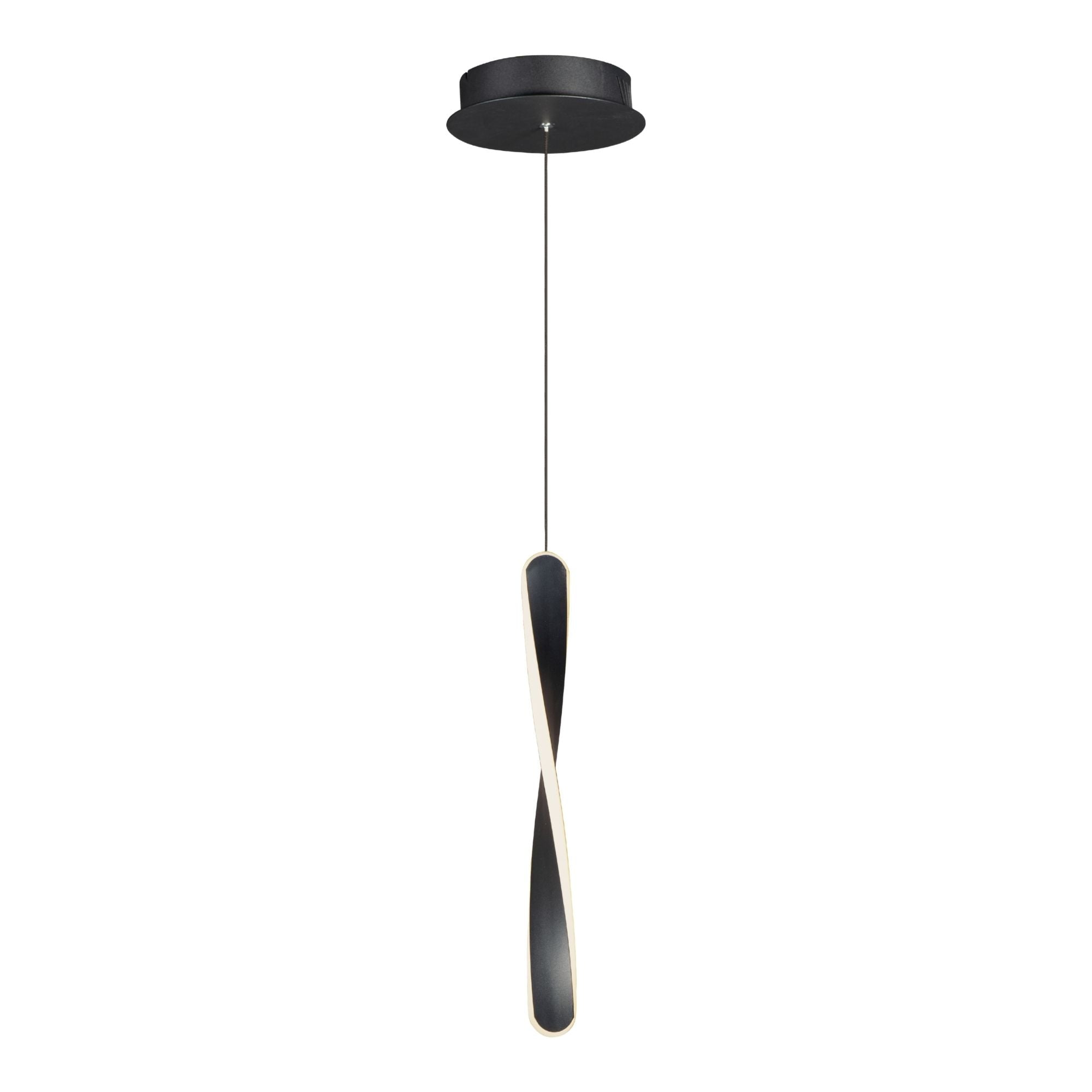 ET2 Lighting - Pirouette LED Mini Pendant, Black Finish | Bees Lighting