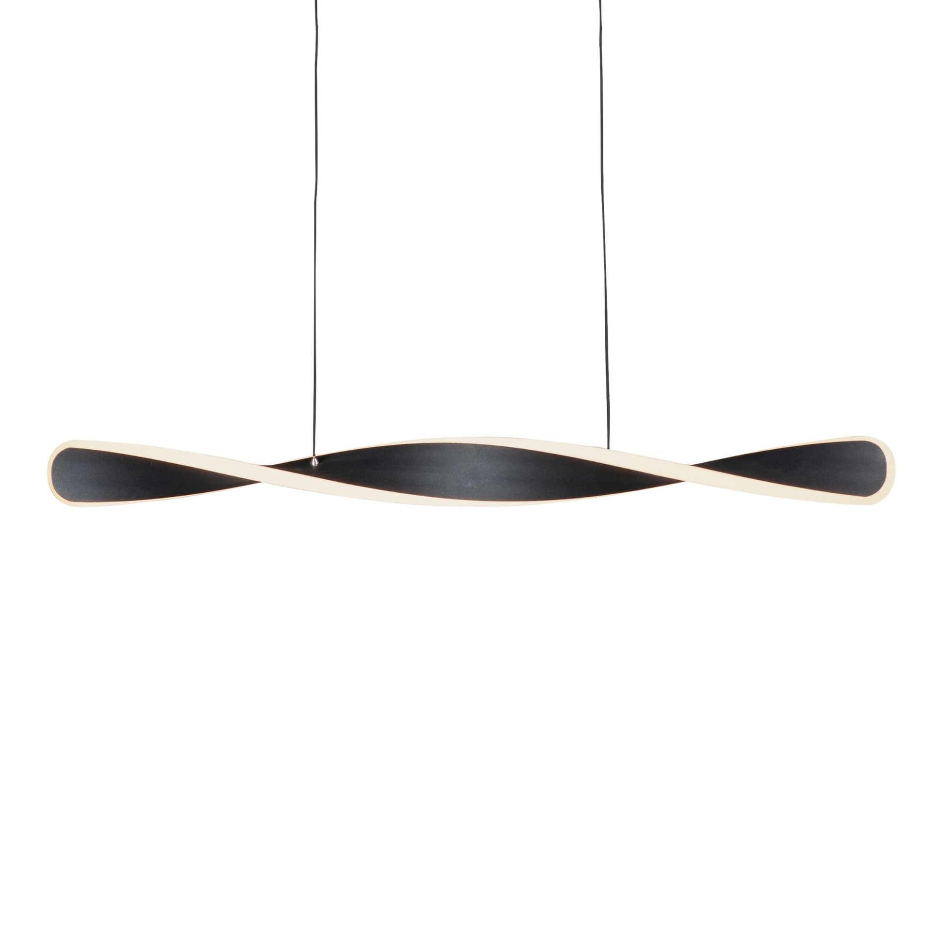ET2 Lighting - Pirouette 40" Linear LED Pendant, Black Finish | Bees Lighting