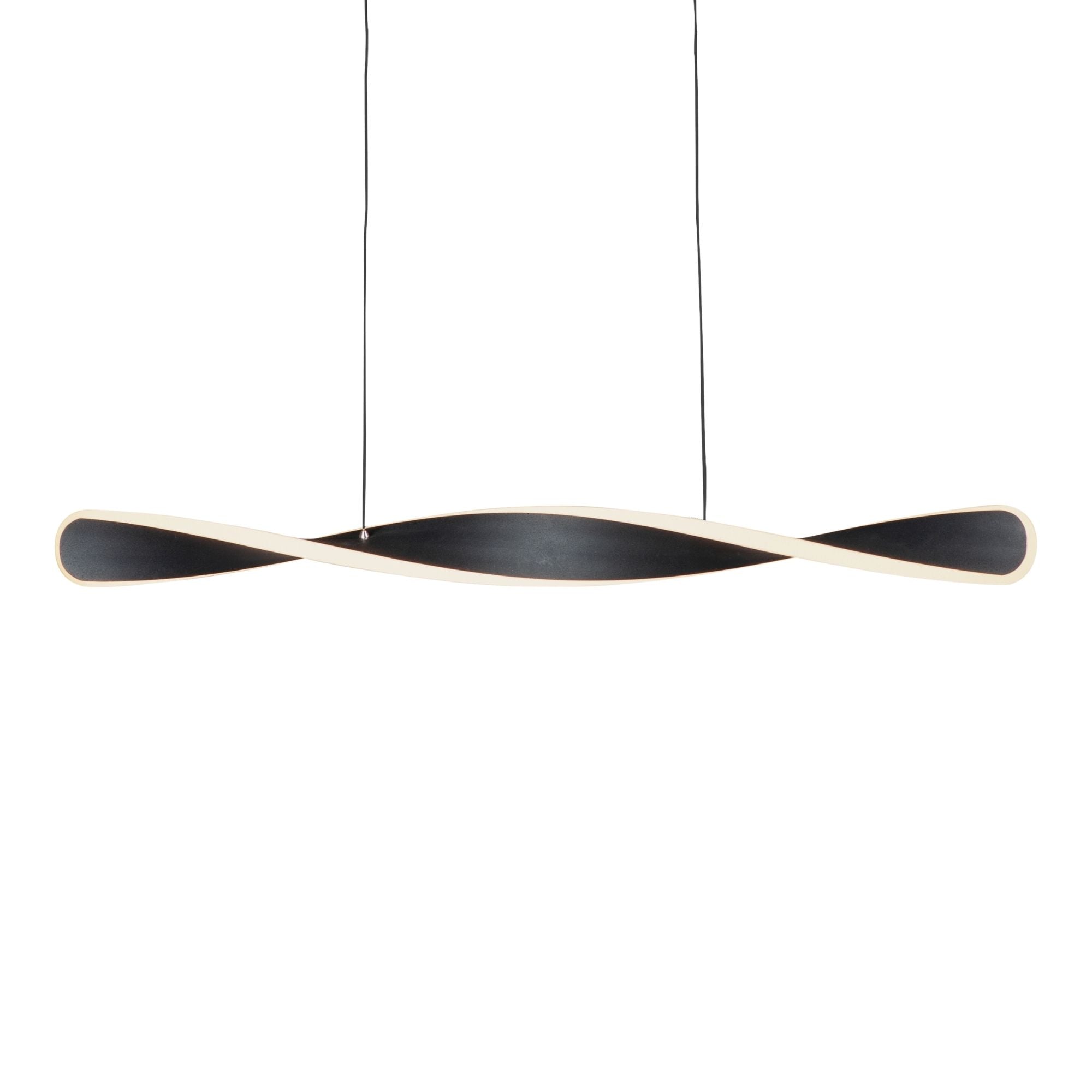 Pirouette 40" Linear LED Pendant, Black Finish