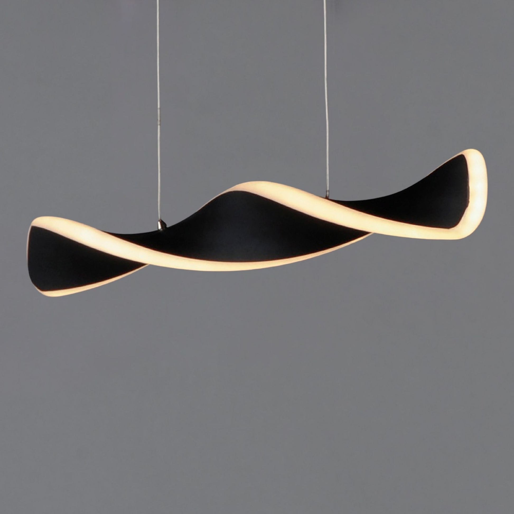ET2 Lighting - Pirouette 40" Linear LED Pendant, Black Finish | Bees Lighting