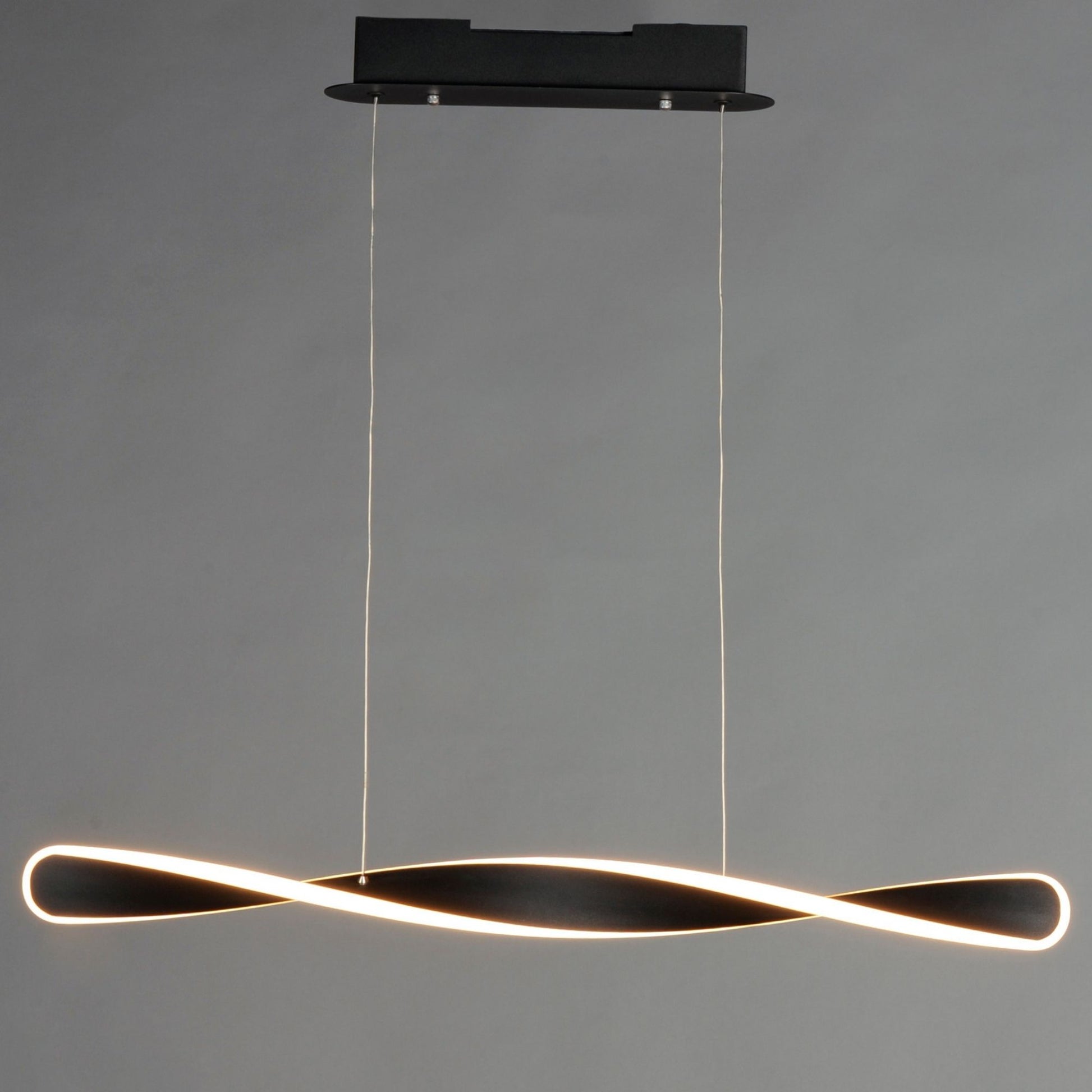 ET2 Lighting - Pirouette 40" Linear LED Pendant, Black Finish | Bees Lighting