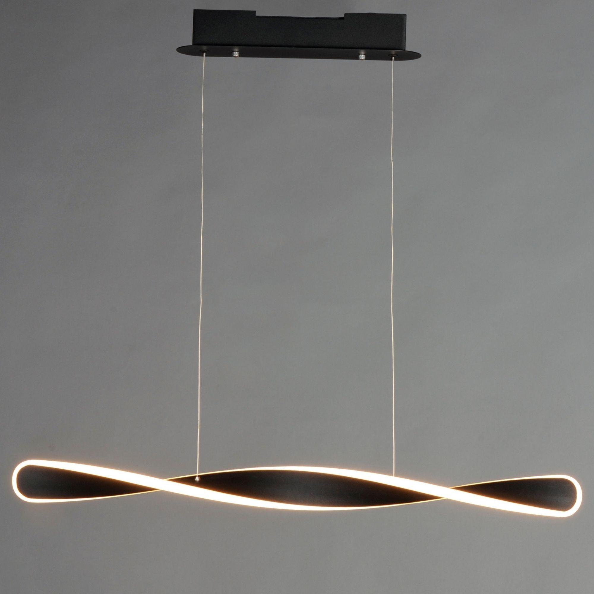 ET2 Lighting - Pirouette 40" Linear LED Pendant, Black Finish | Bees Lighting