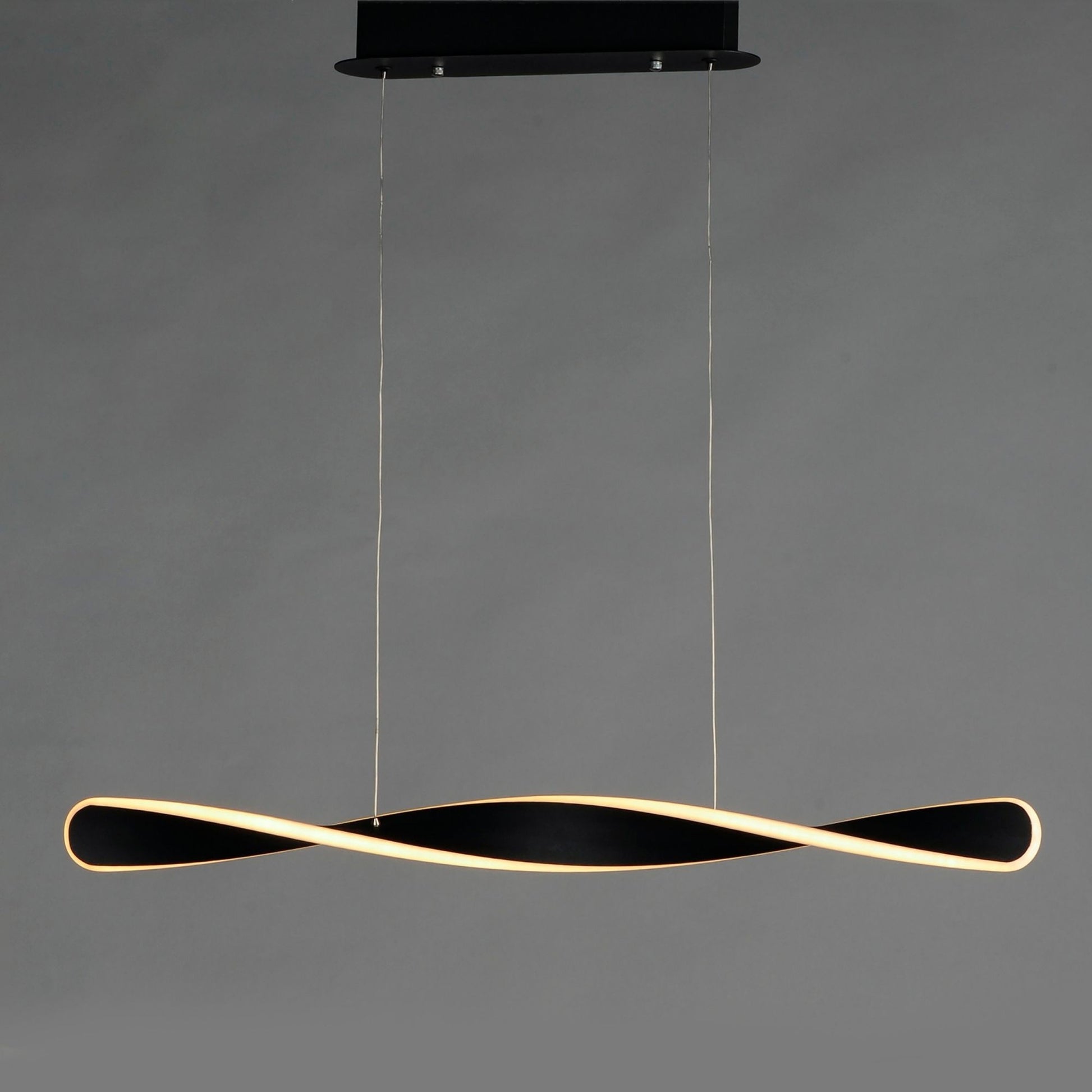 ET2 Lighting - Pirouette 40" Linear LED Pendant, Black Finish | Bees Lighting