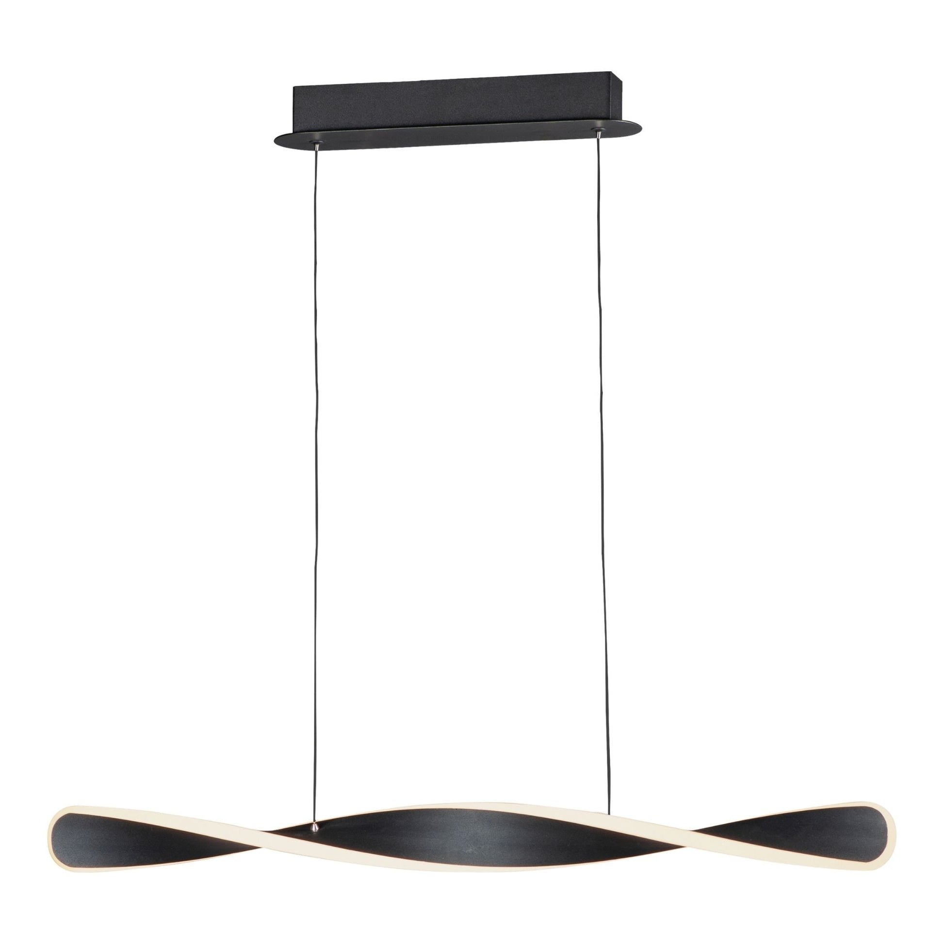 ET2 Lighting - Pirouette 40" Linear LED Pendant, Black Finish | Bees Lighting