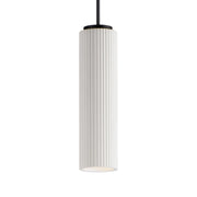 ET2 Lighting - Pleat LED Mini Plaster Pendant, Black & White Finish | Bees Lighting