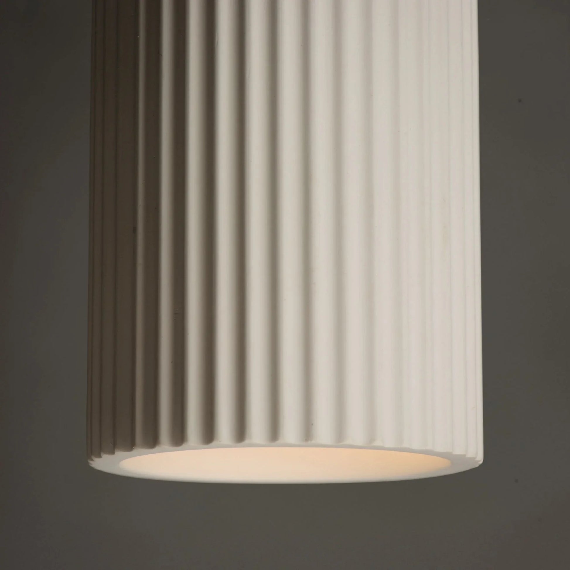 ET2 Lighting - Pleat LED Mini Plaster Pendant, Black & White Finish | Bees Lighting