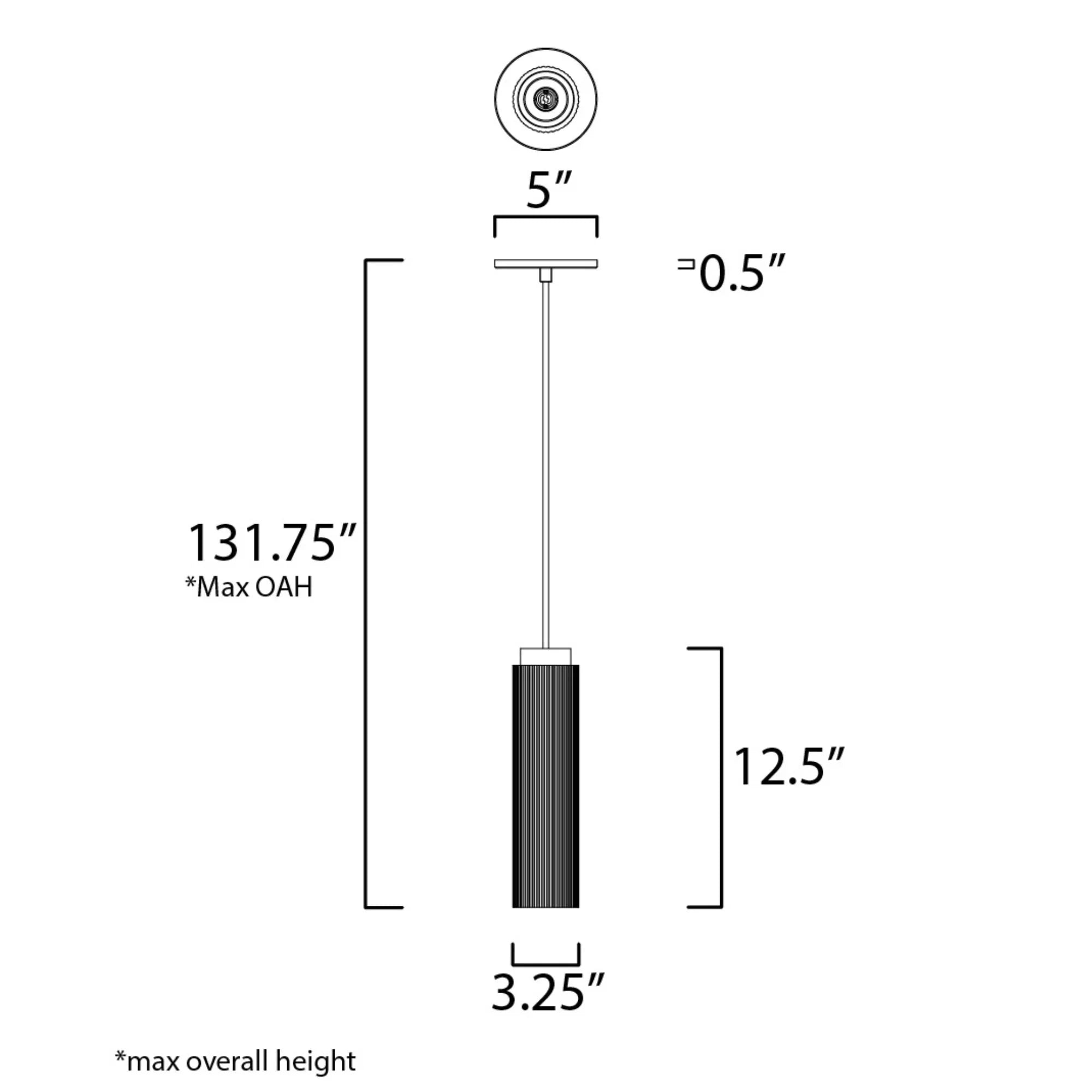 ET2 Lighting - Pleat LED Mini Plaster Pendant, Black & White Finish | Bees Lighting