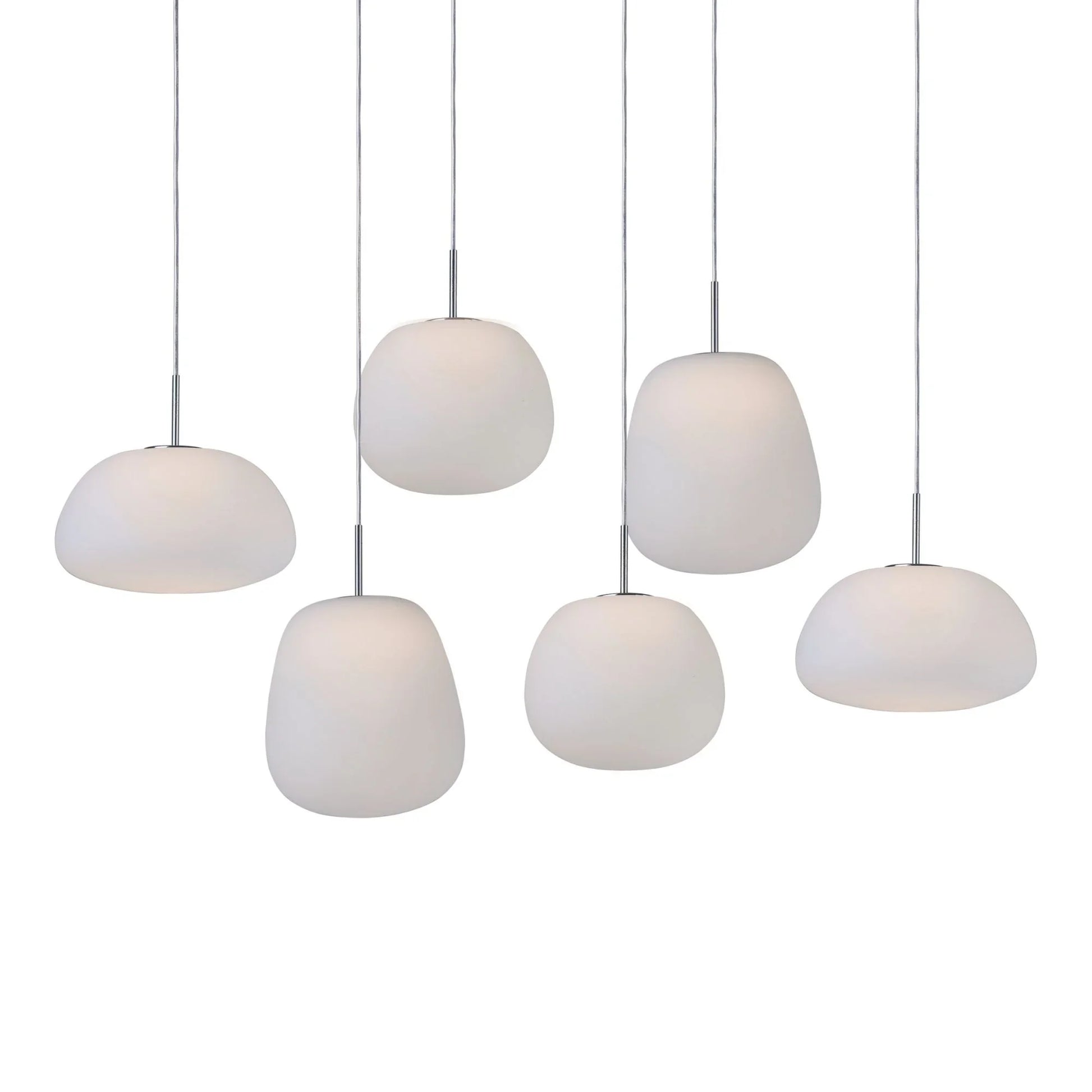 ET2 Lighting - Puffs 26" 6-Light Linear LED Pendant, White Finish | Bees Lighting