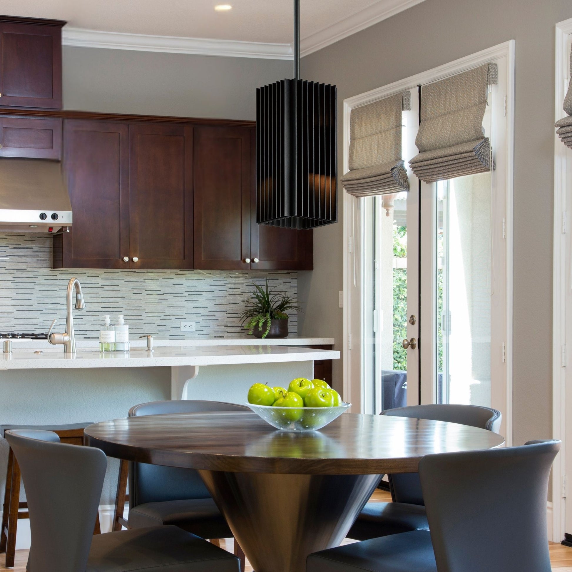 ET2 Lighting - Rampart 12" LED Outdoor Pendant, Black Finish | Bees Lighting