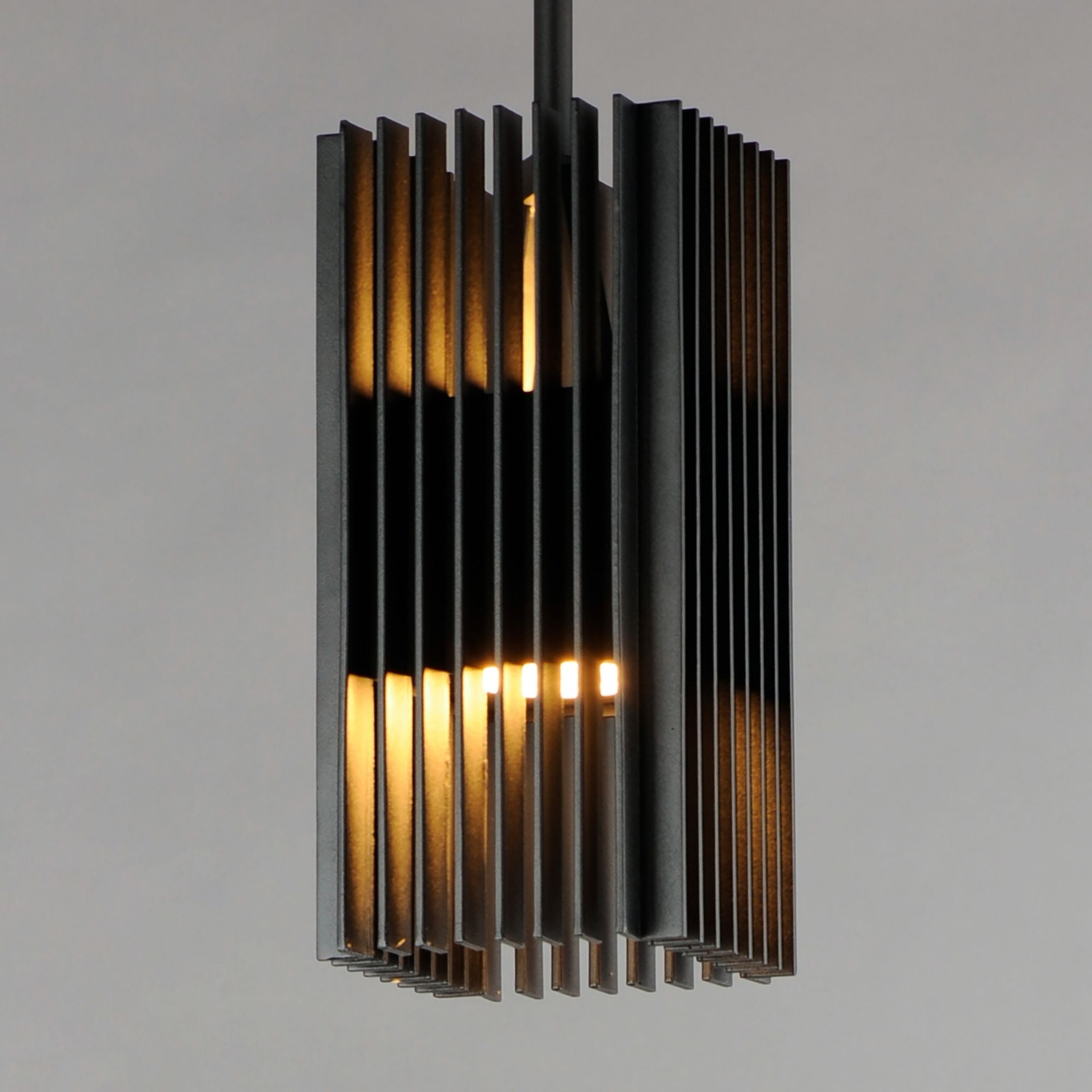 ET2 Lighting - Rampart 12" LED Outdoor Pendant, Black Finish | Bees Lighting