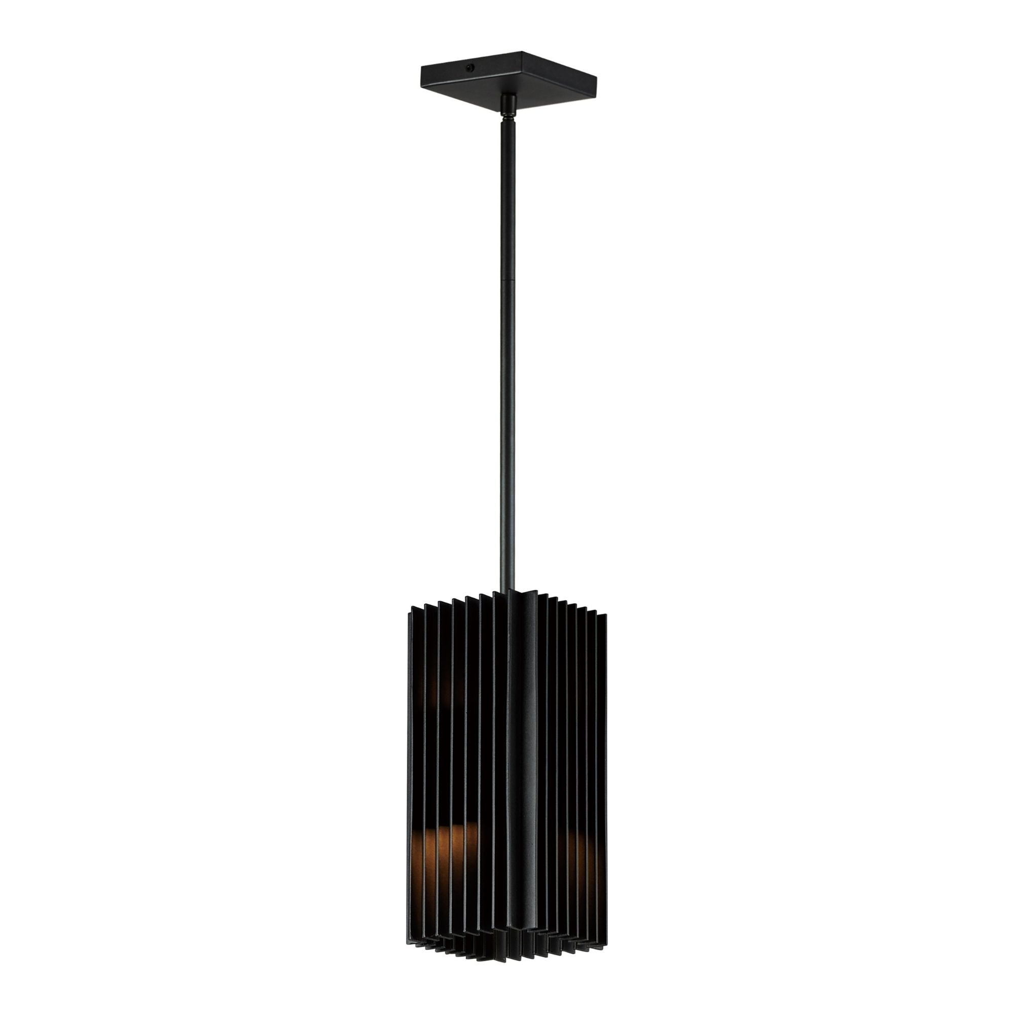 ET2 Lighting - Rampart 12" LED Outdoor Pendant, Black Finish | Bees Lighting