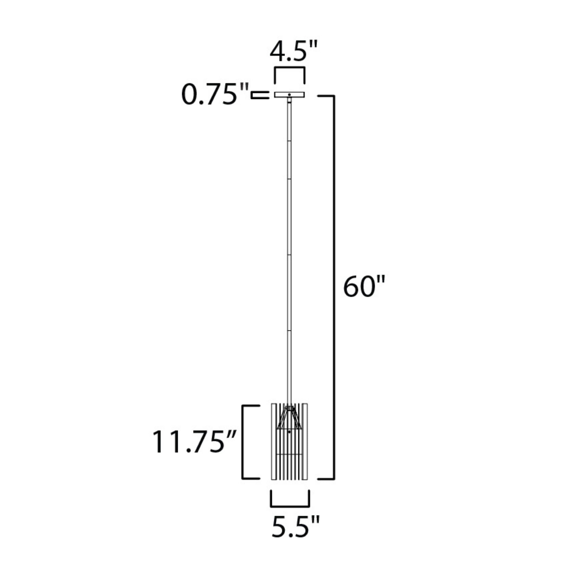 ET2 Lighting - Rampart 12" LED Outdoor Pendant, Black Finish | Bees Lighting