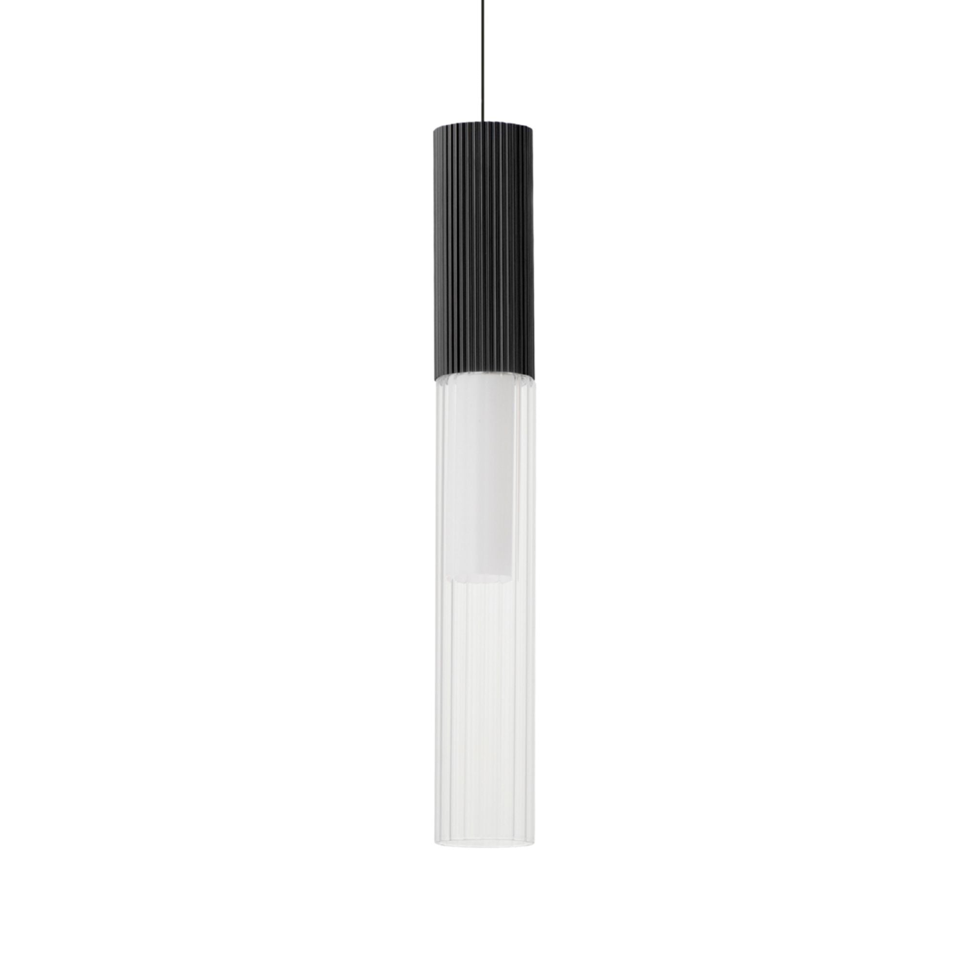 Reeds Cable Mini LED Pendant, Black Finish