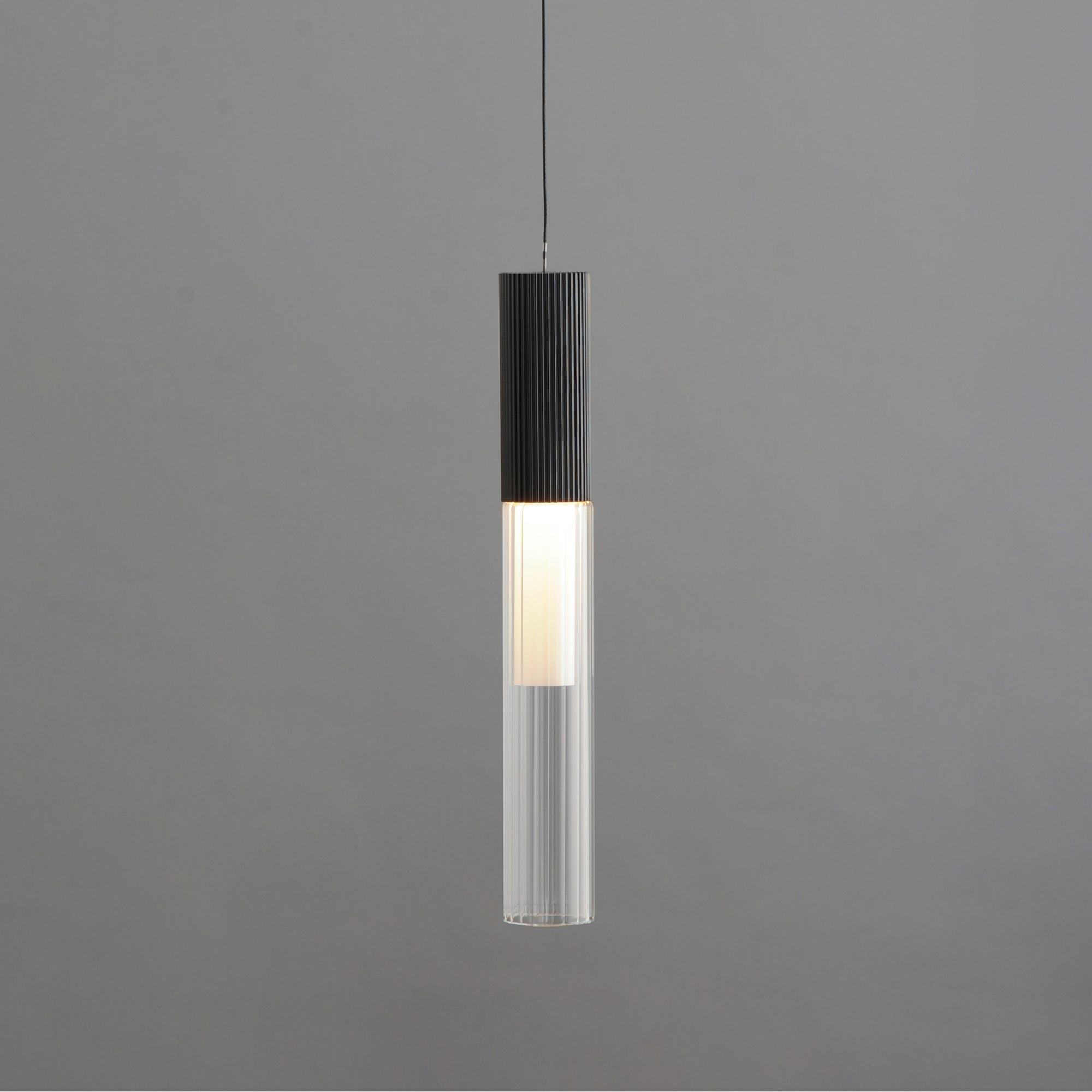 Reeds Cable Mini LED Pendant, Black Finish