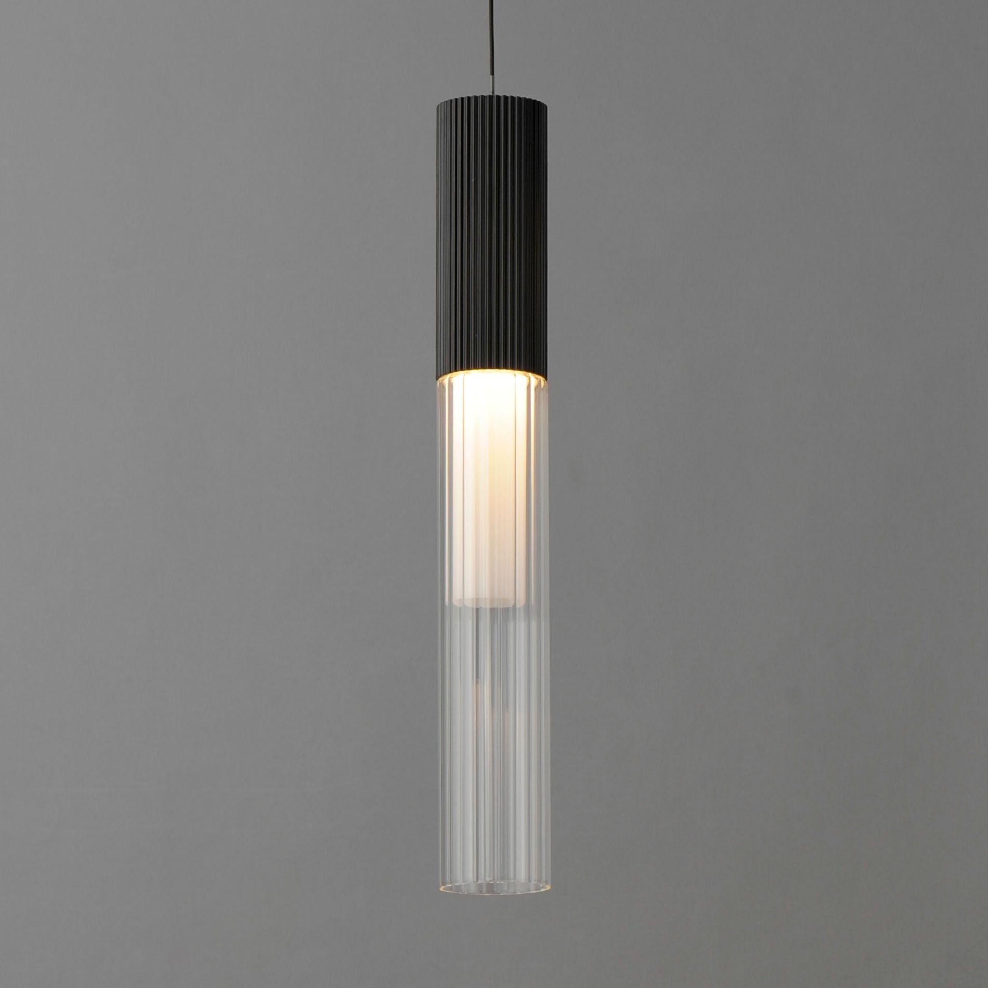 Reeds Cable Mini LED Pendant, Black Finish