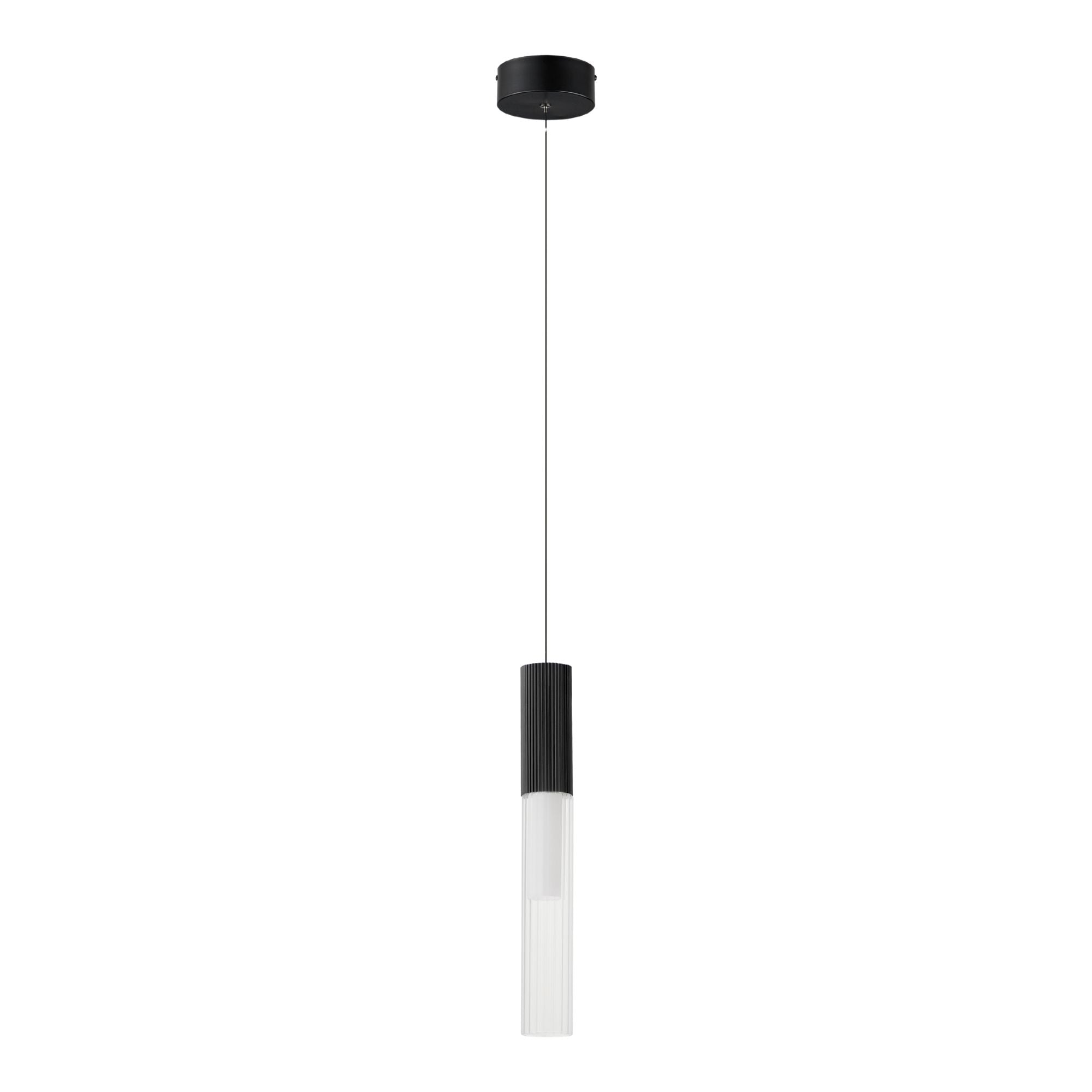 Reeds Cable Mini LED Pendant, Black Finish