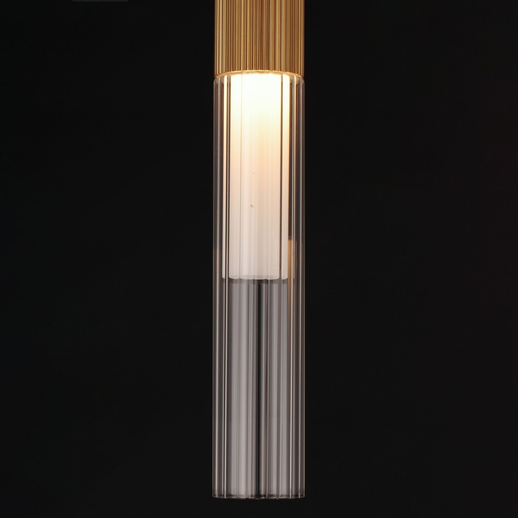 Reeds Cable Mini LED Pendant, Gold Finish