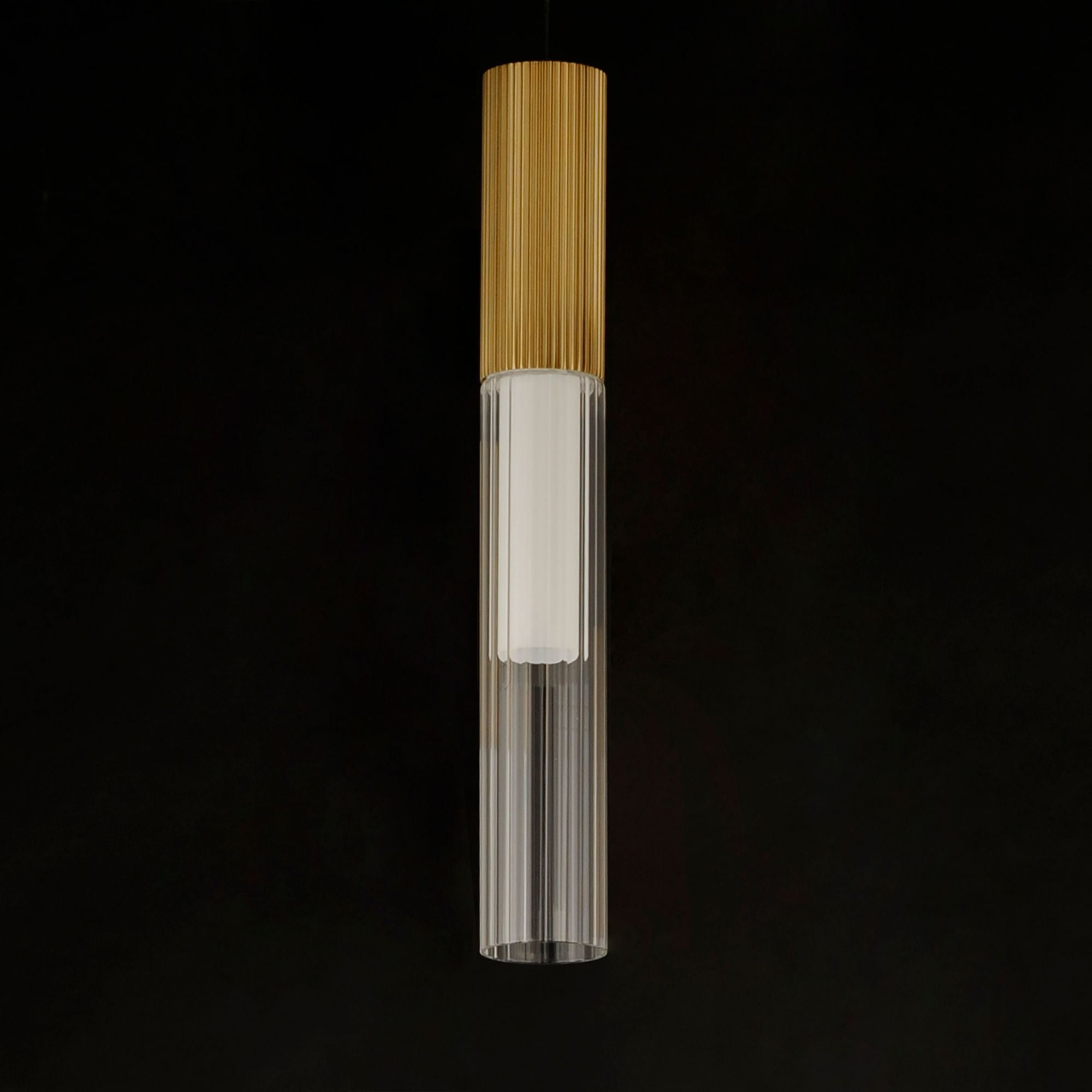 Reeds Cable Mini LED Pendant, Gold Finish