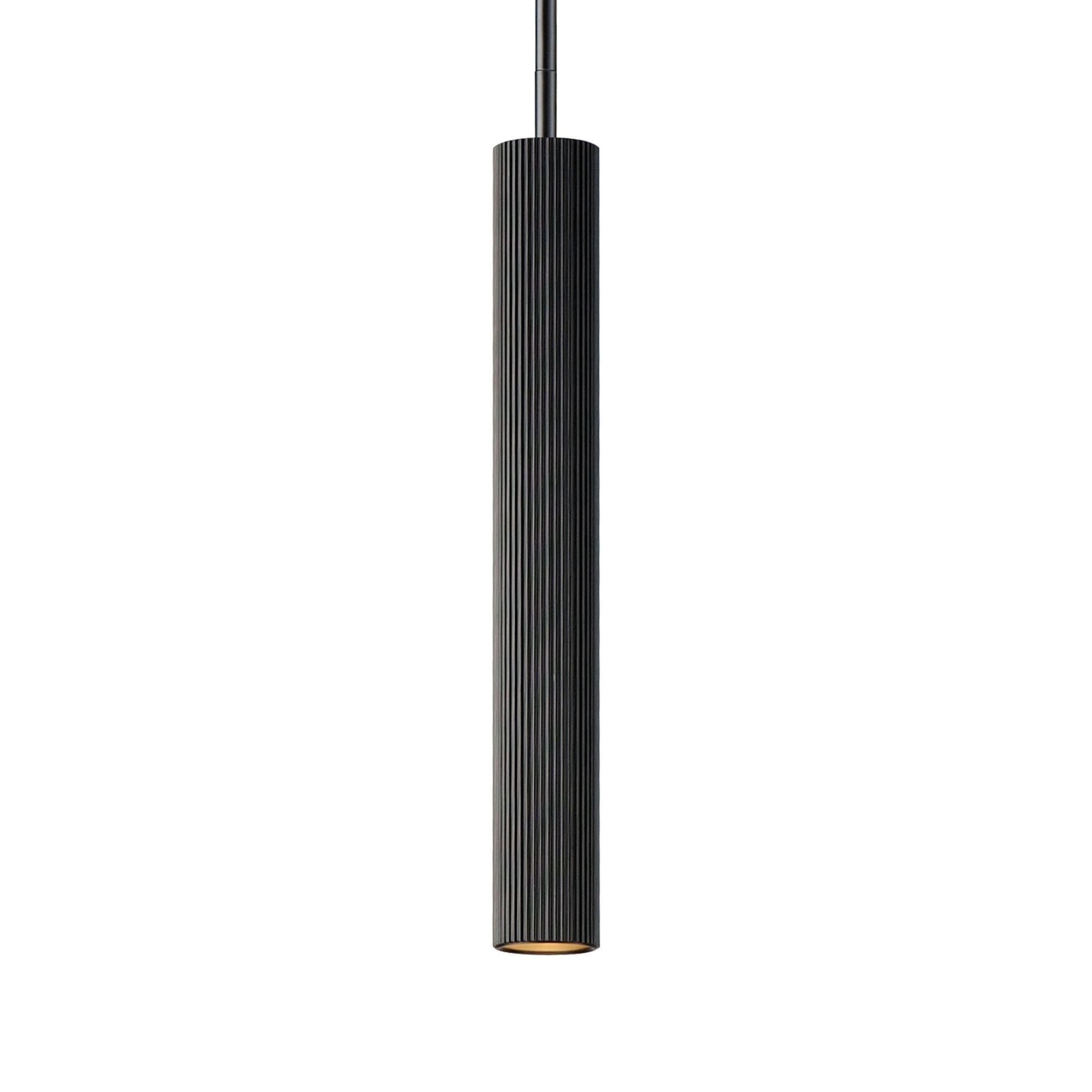 Reeds Stem Hung Mini LED Pendant, Black Finish