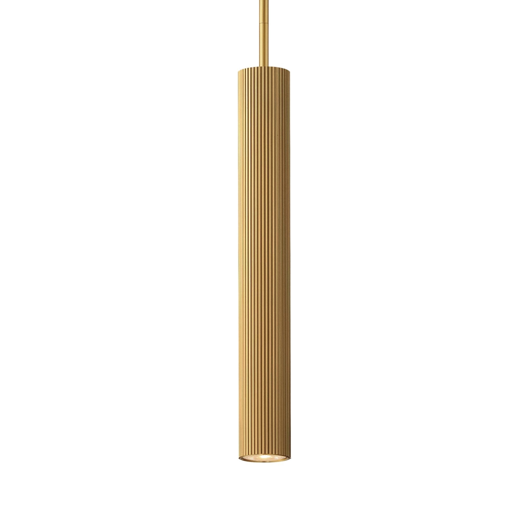Reeds Stem Hung Mini LED Pendant, Gold Finish