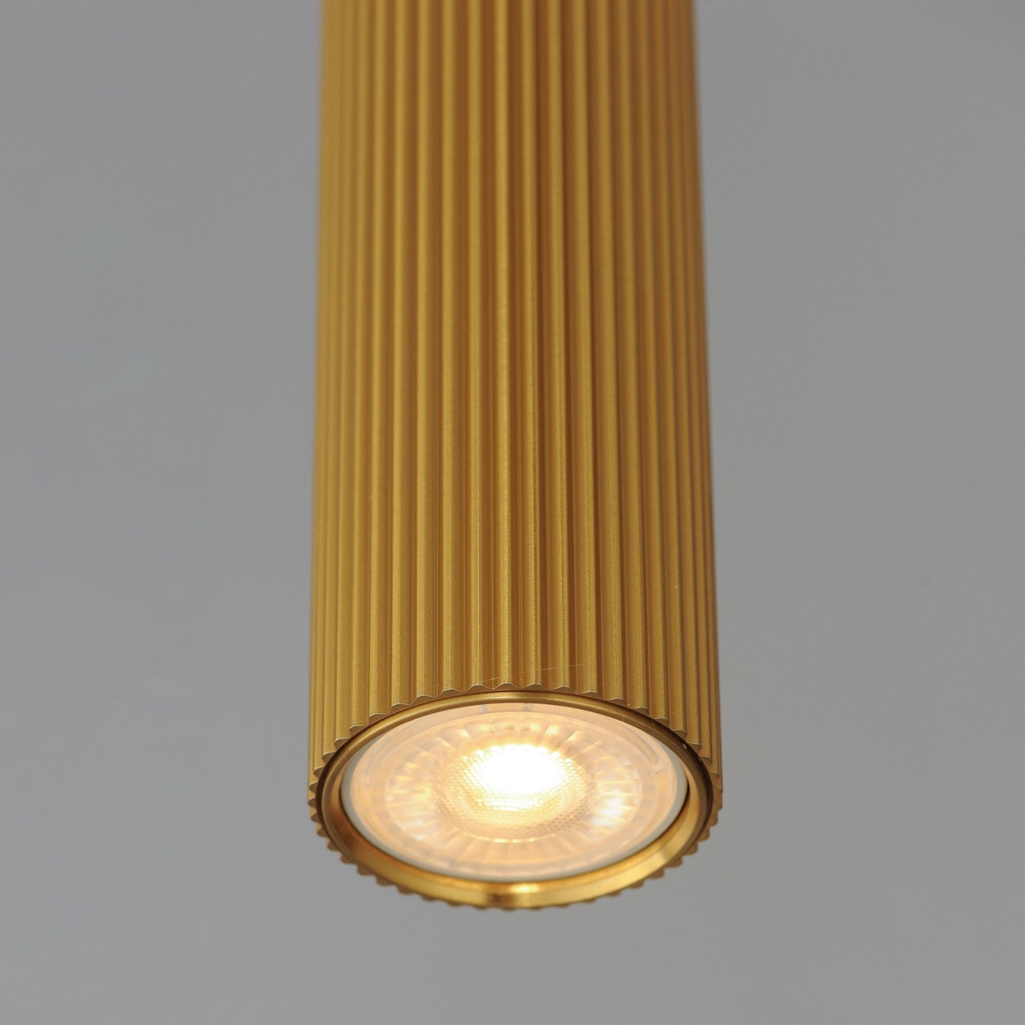 Reeds Stem Hung Mini LED Pendant, Gold Finish