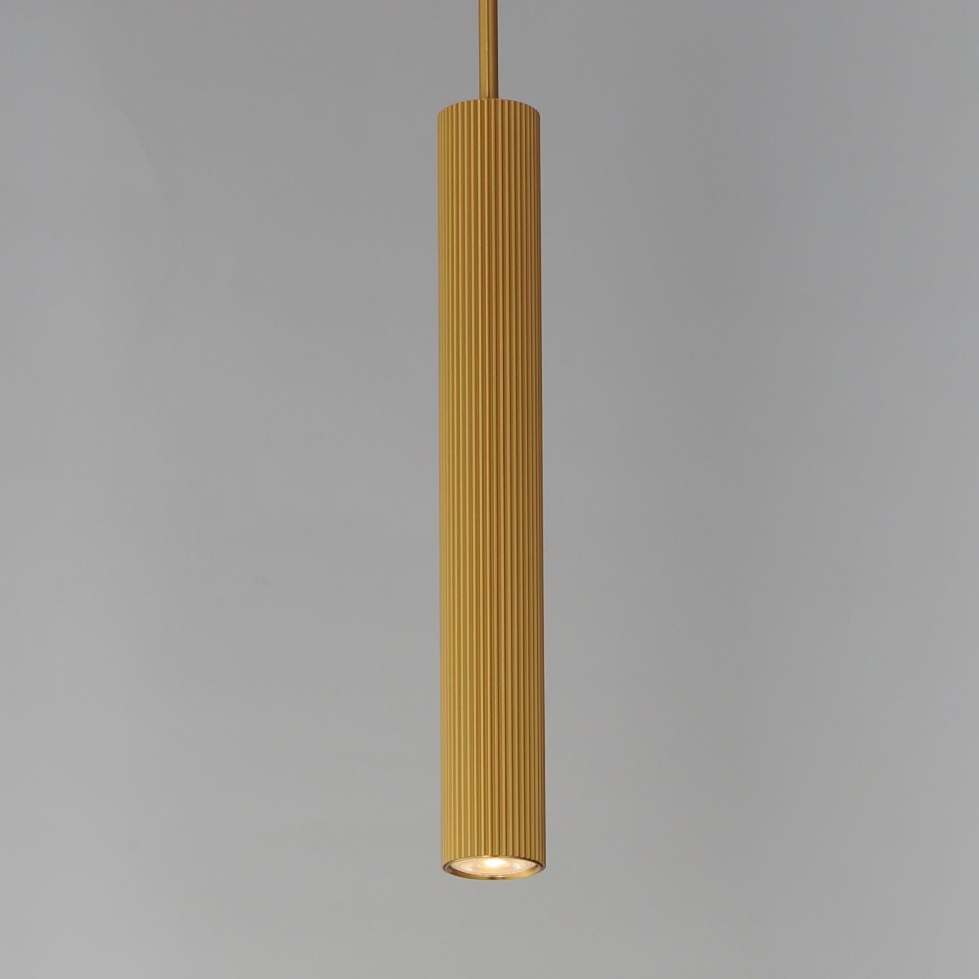 Reeds Stem Hung Mini LED Pendant, Gold Finish