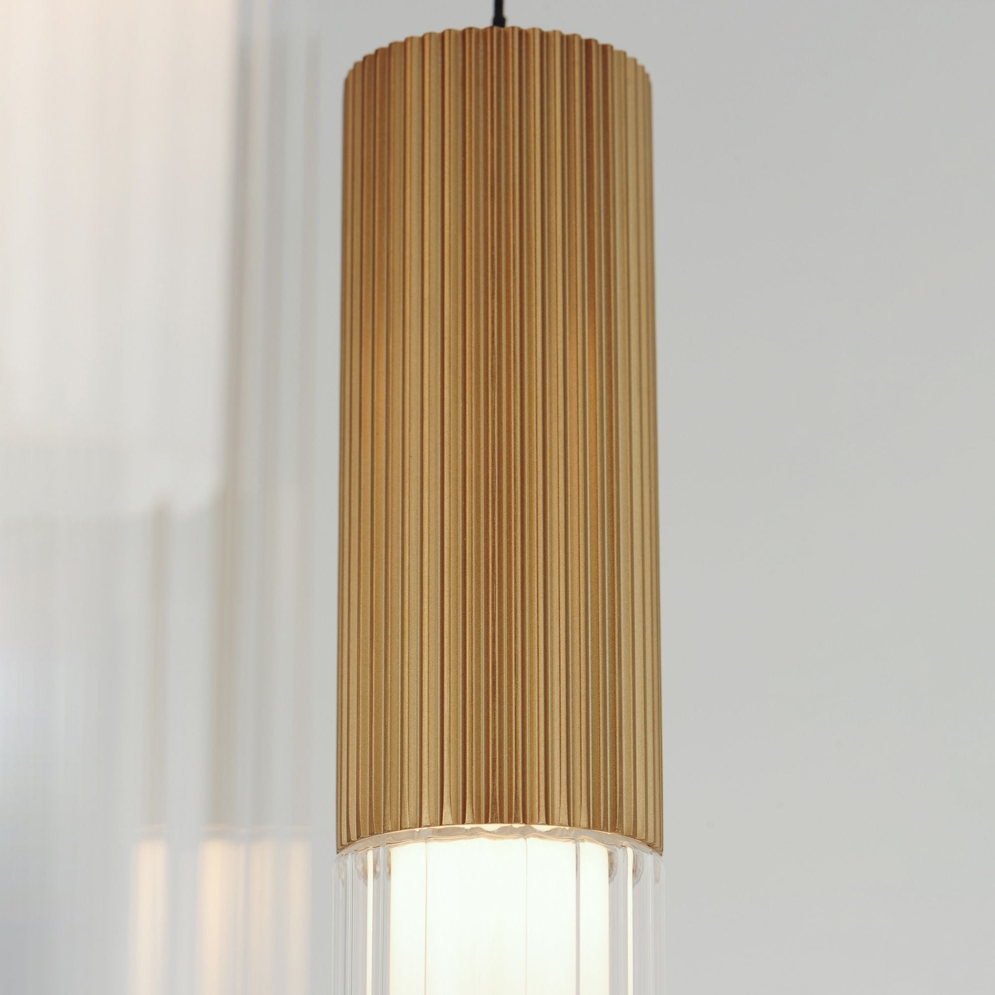 Reeds 12" 3-Light LED Pendant, Gold Finish