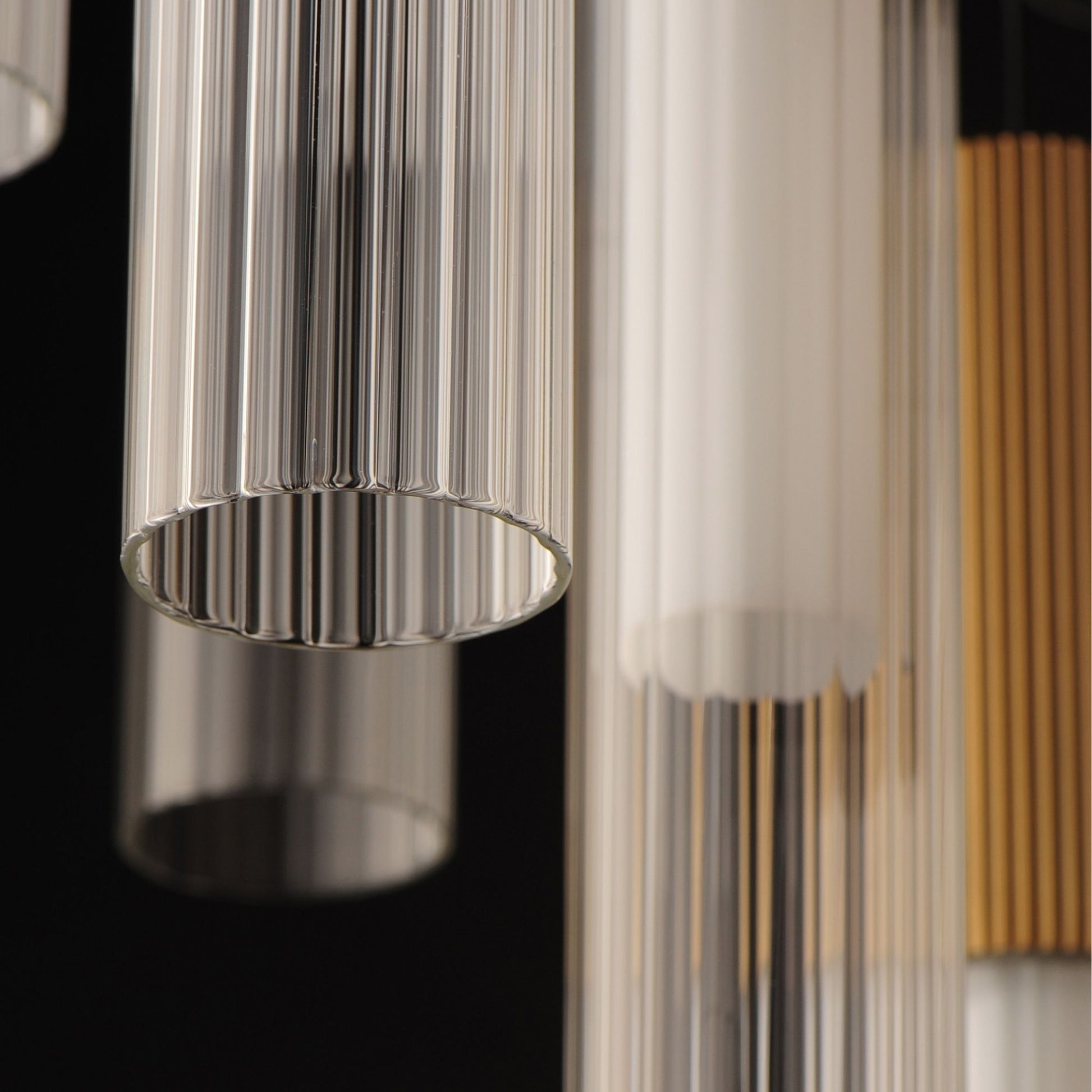 ET2 Lighting - Reeds 14" 5-Light LED Pendant, Gold Finish | Bees Lighting