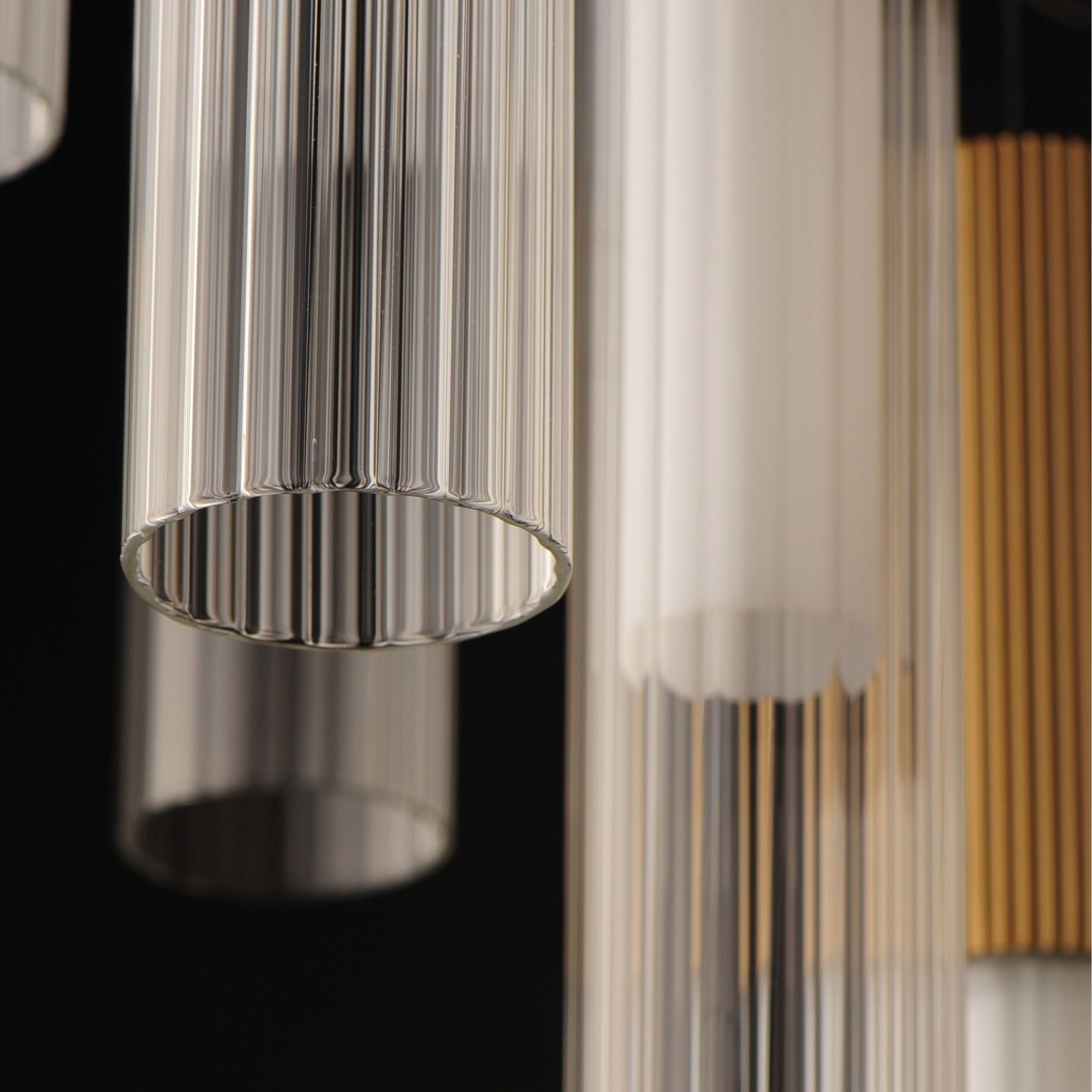 Reeds 14" 5-Light LED Pendant, Gold Finish